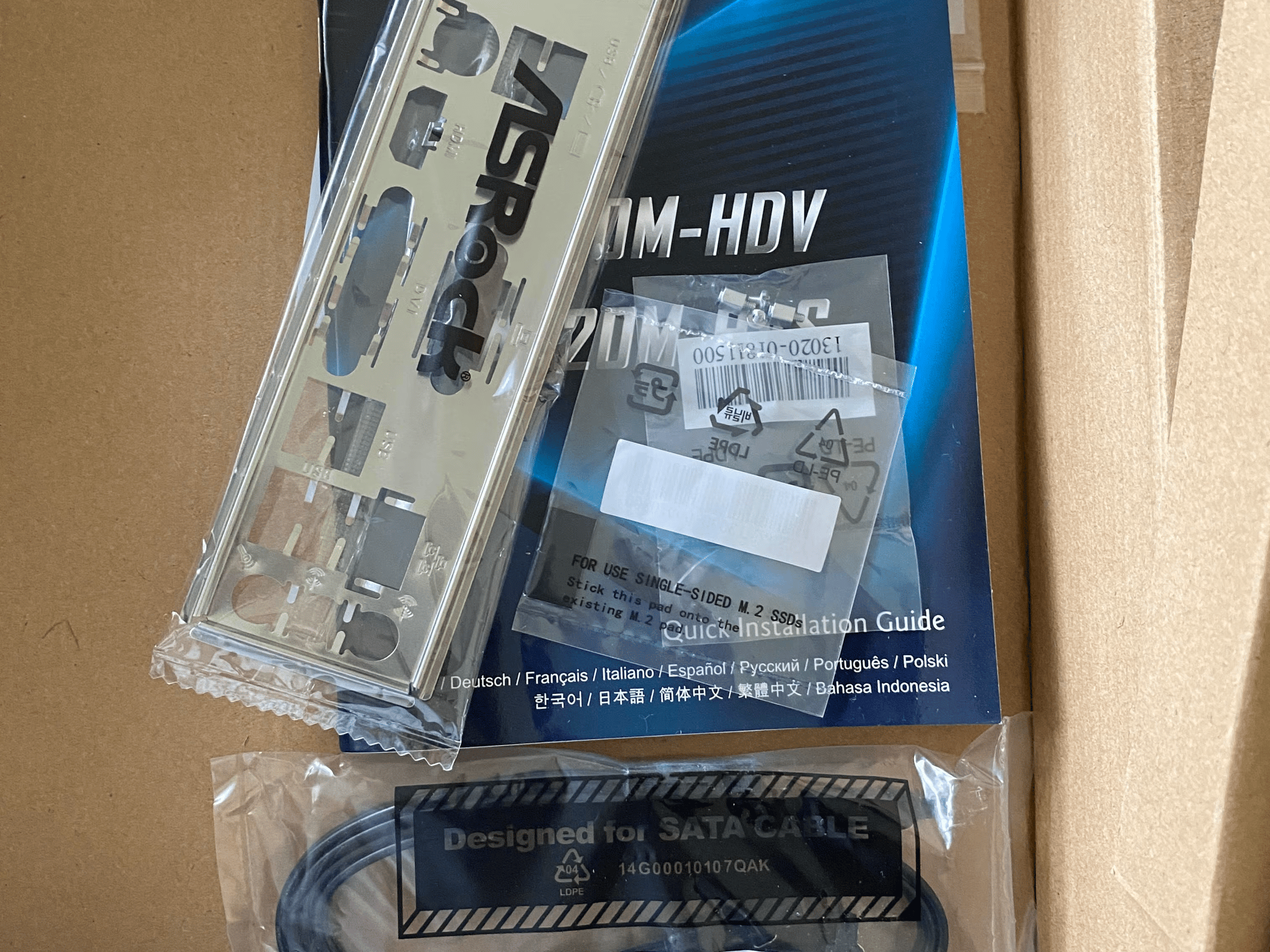 Asrock A520M-HDV AM4 Motherboard. Open box