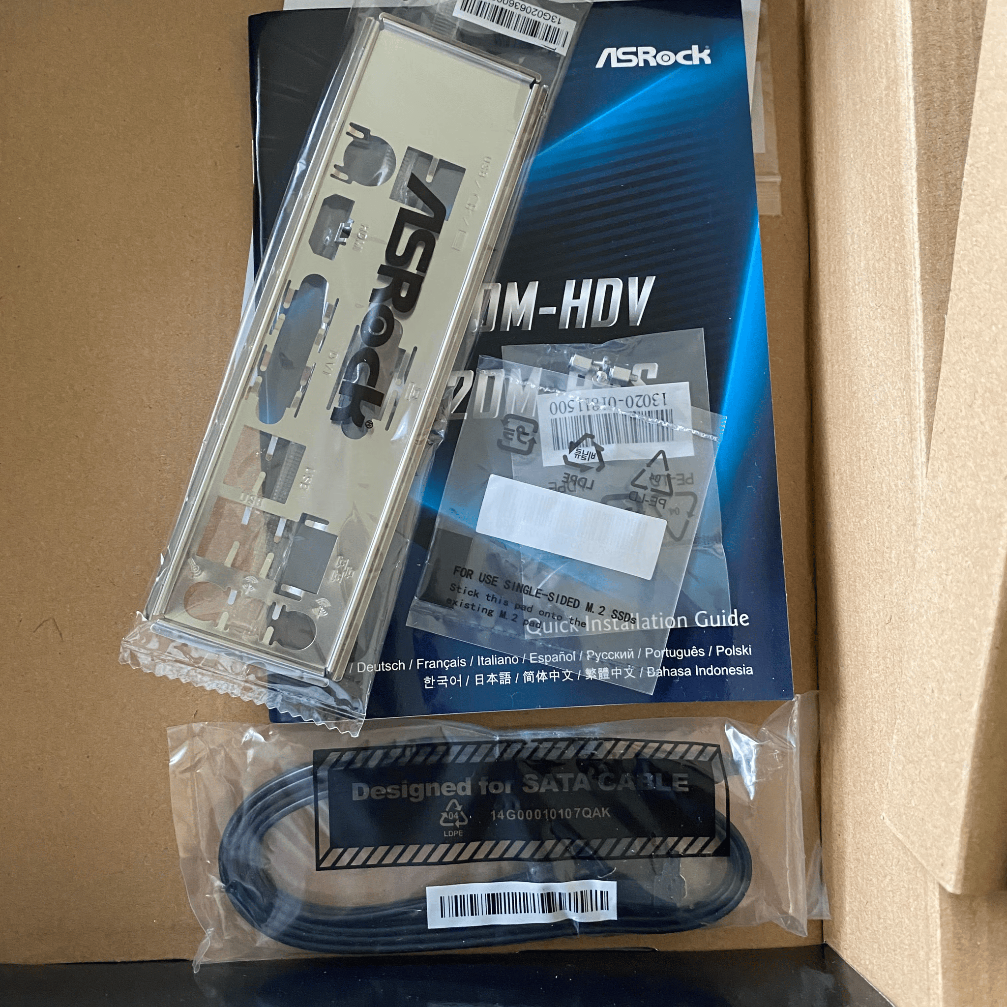 Asrock A520M-HDV AM4 Motherboard. Open box