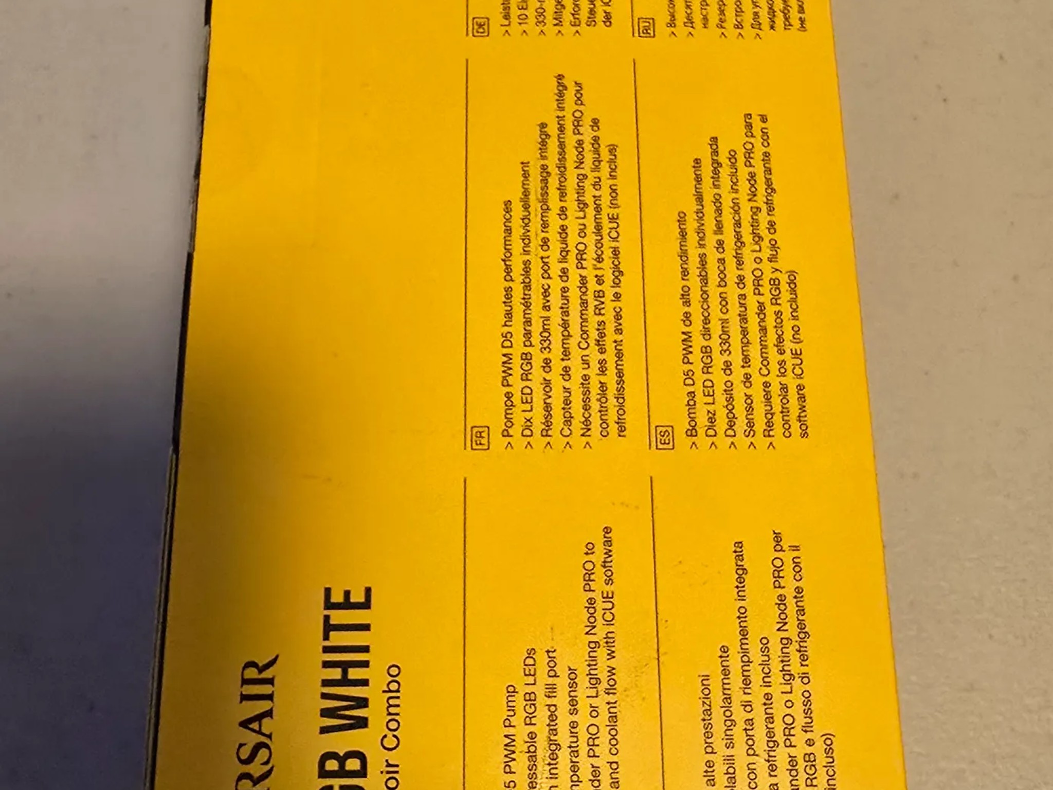 New in Box! Corsair Hydro X Series XD5 RGB Pump/Reservoir Combo - White