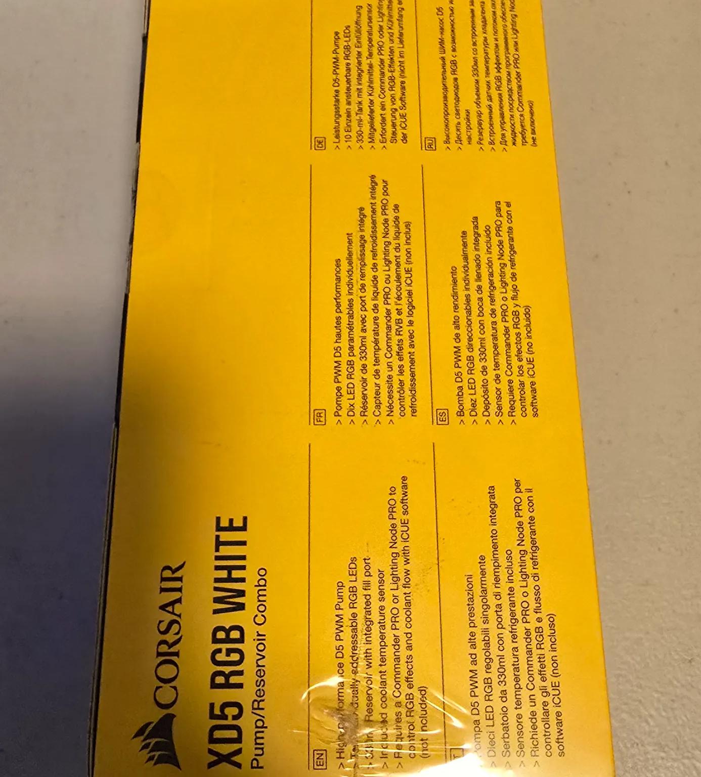New in Box! Corsair Hydro X Series XD5 RGB Pump/Reservoir Combo - White