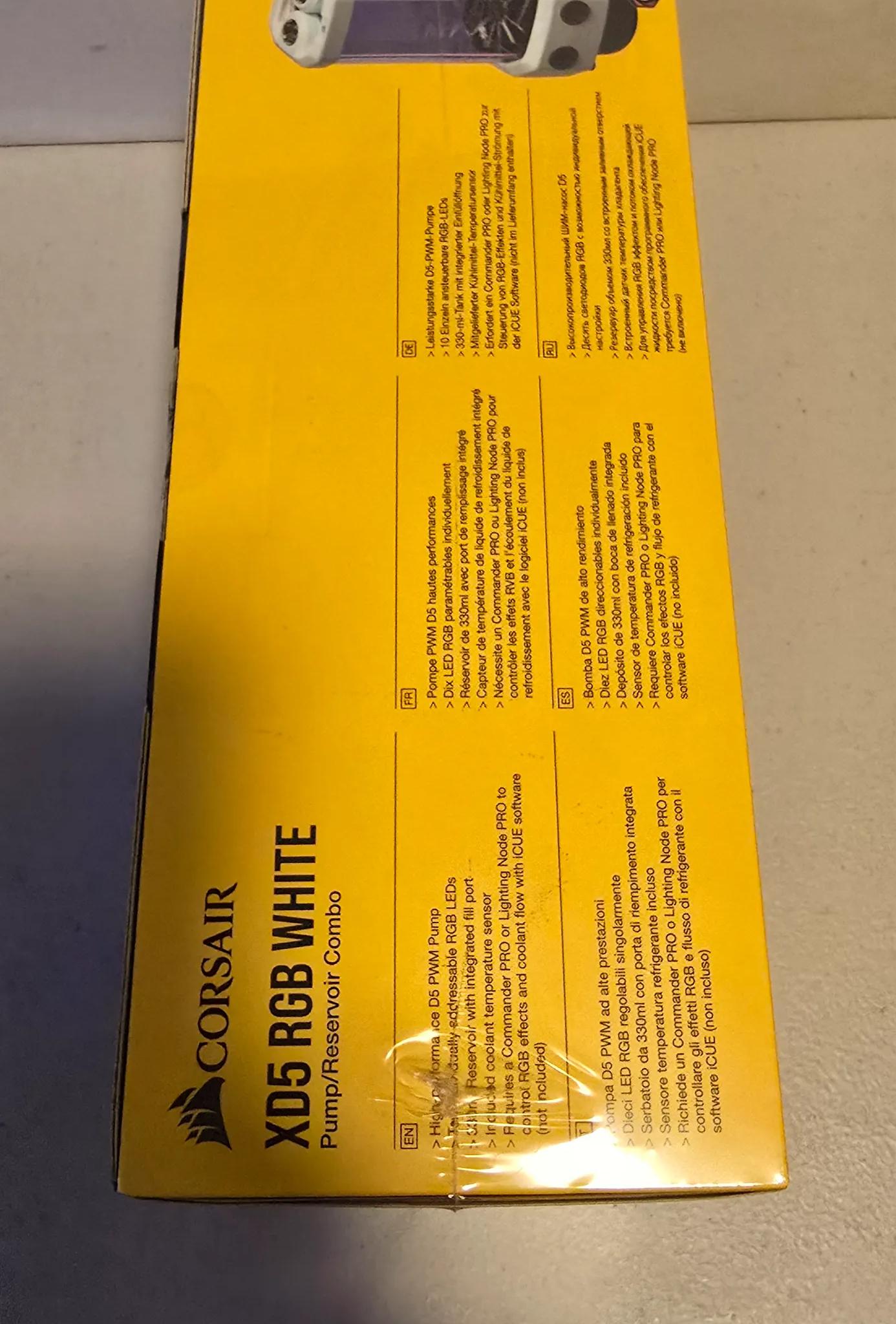 New in Box! Corsair Hydro X Series XD5 RGB Pump/Reservoir Combo - White