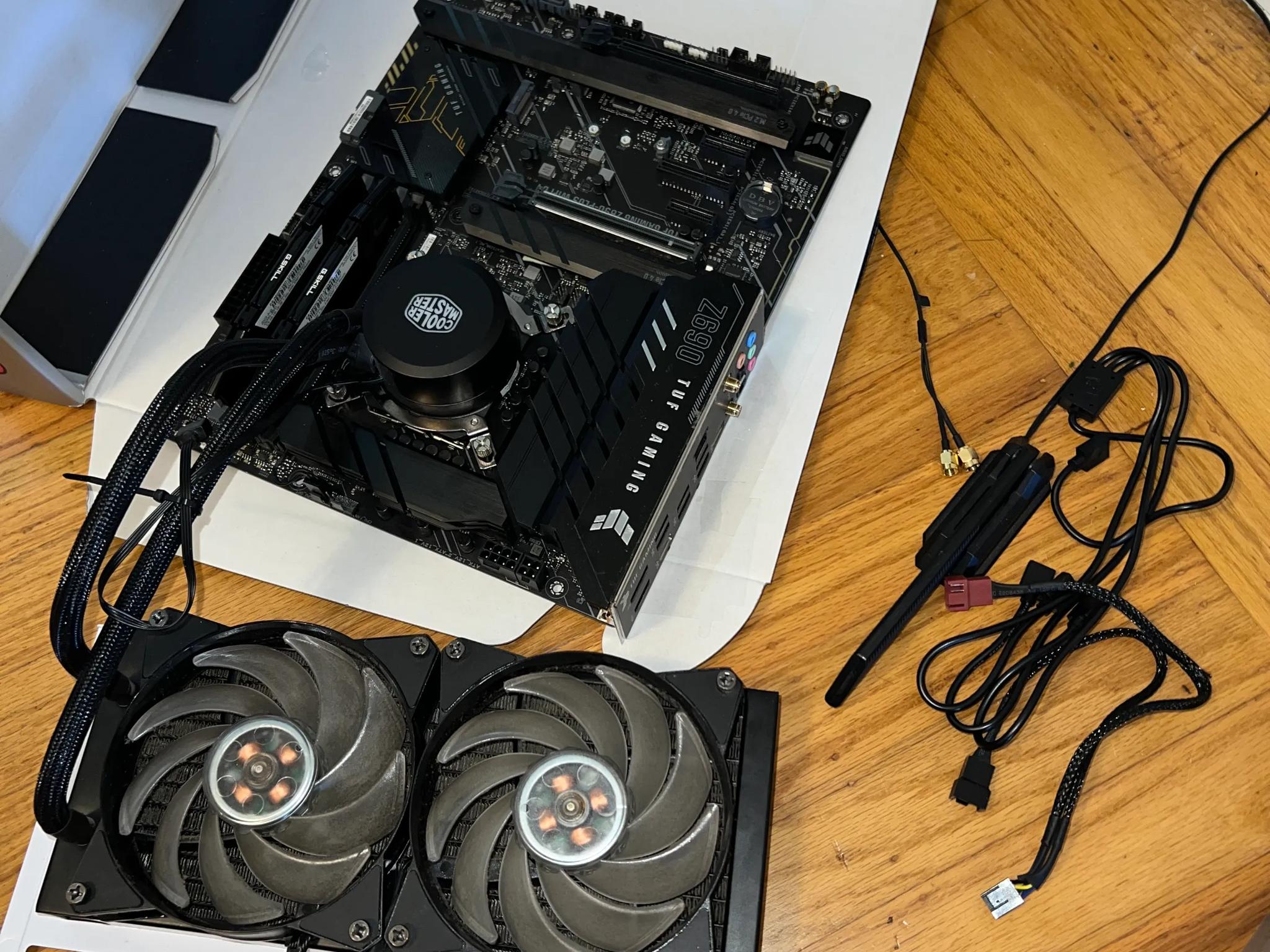 Motherboard, CPU, CPU AIO Cooler, RAM