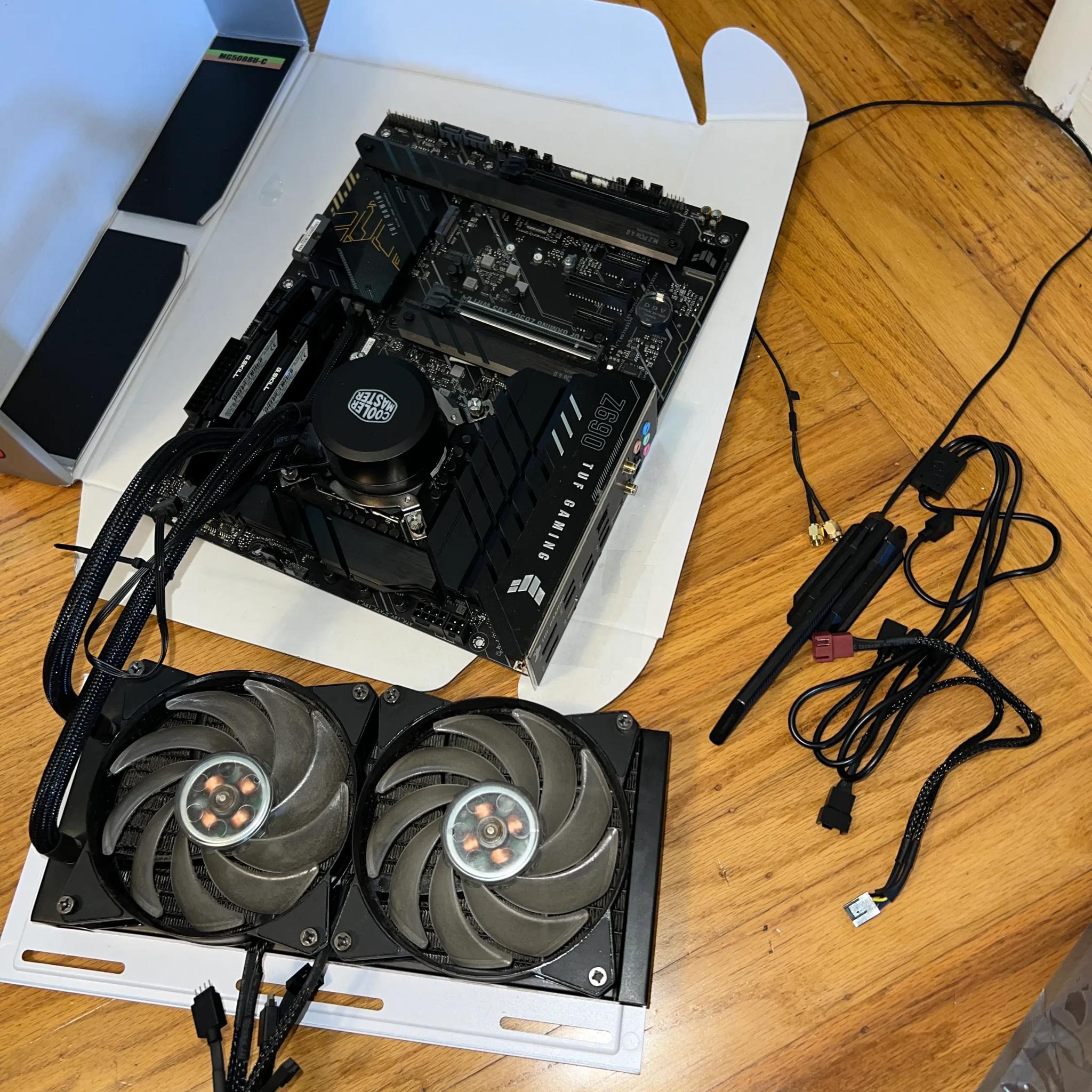 Motherboard, CPU, CPU AIO Cooler, RAM