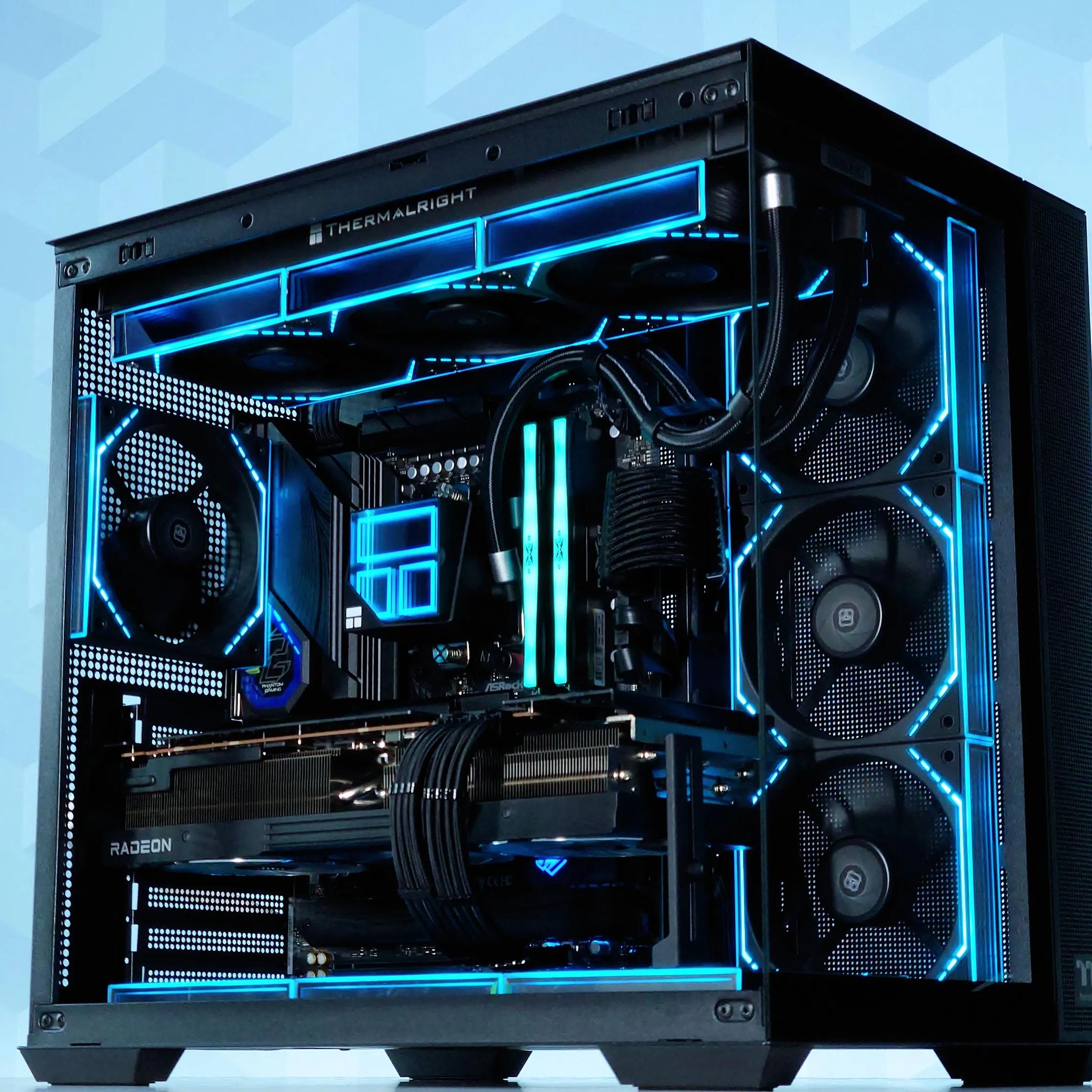 🖤🩵Extreme Gaming PC💎AMD RX 7900 XTX 24GB💎AMD Ryzen 9 7900X3D 12-Core💎32GB DDR5💎2TB SSD