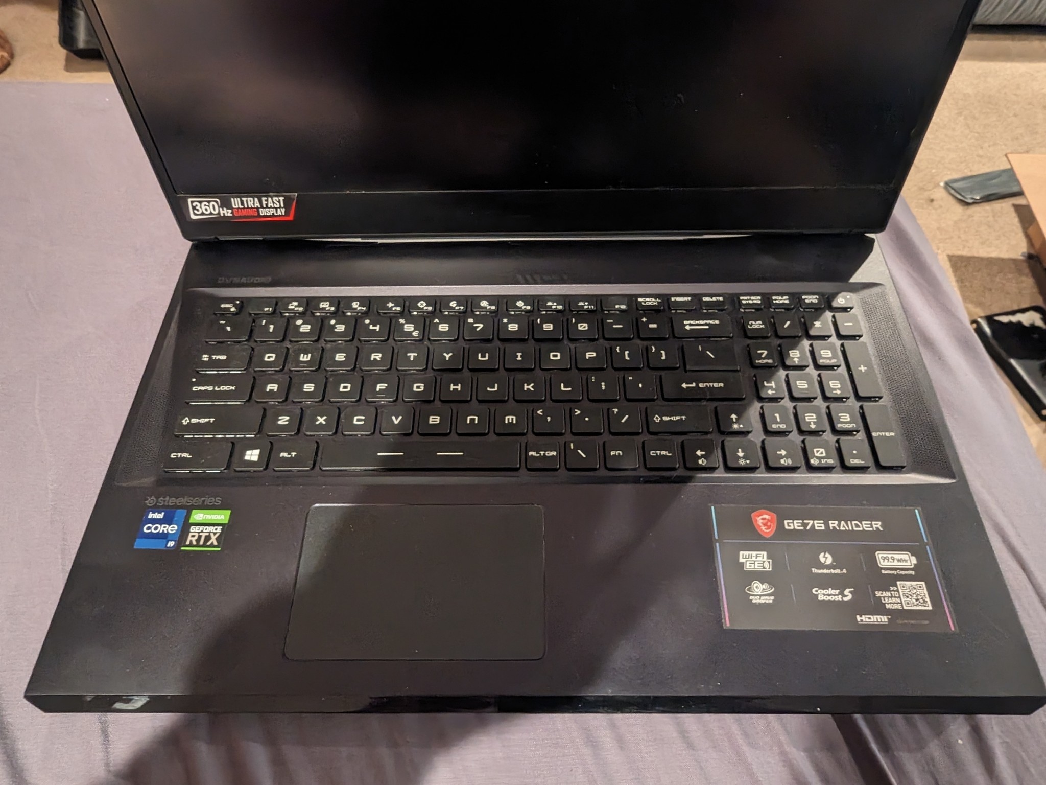 MSI Gaming Laptop GE76 Raider UH11-053 i9 11980HK Nvidia RTX 3080