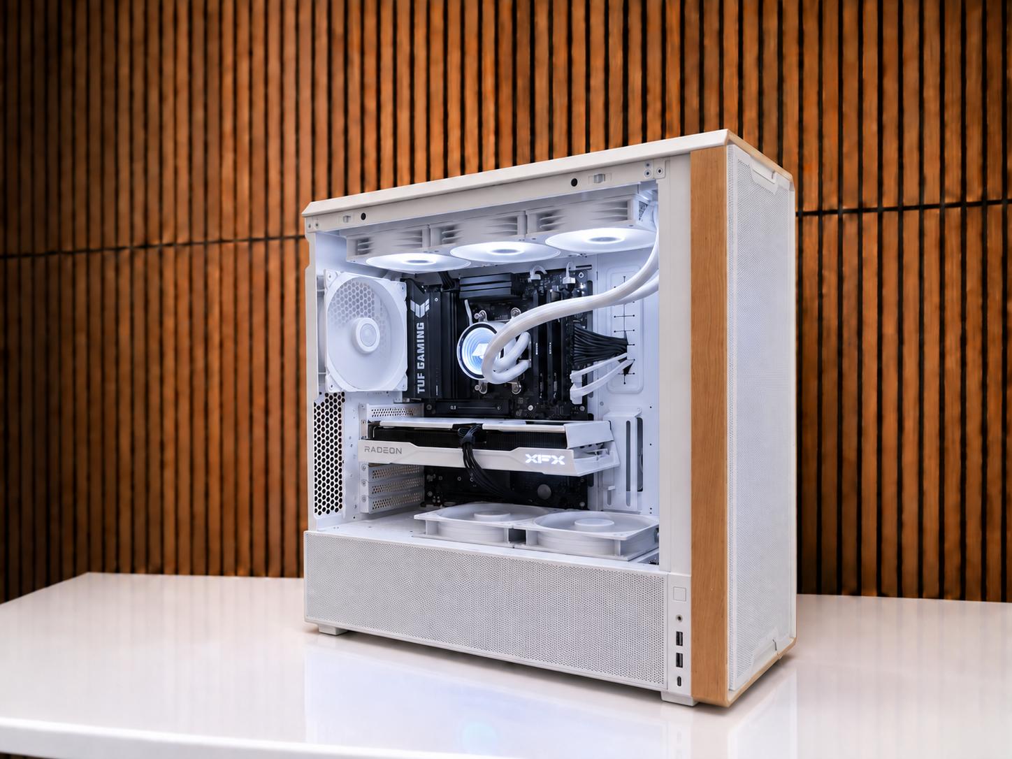 White 1440P Gaming PC V2 | 7700 | 9060XT 16GB💻| 32GB DDR5 | 1TB NVME | WiFi/BT | Windows 11 |