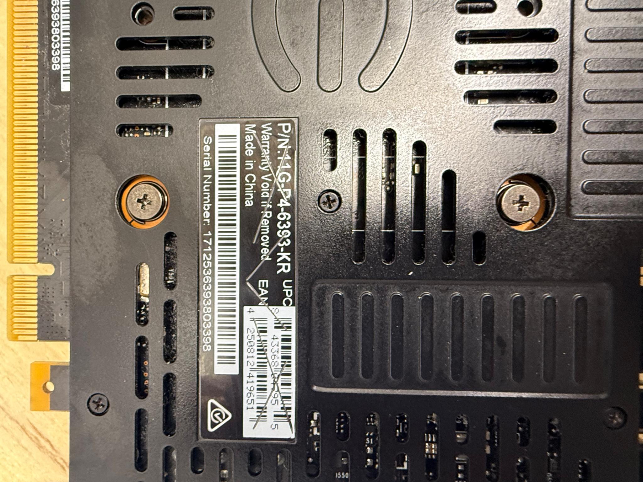 EVGA 1080TI 11gVRAM