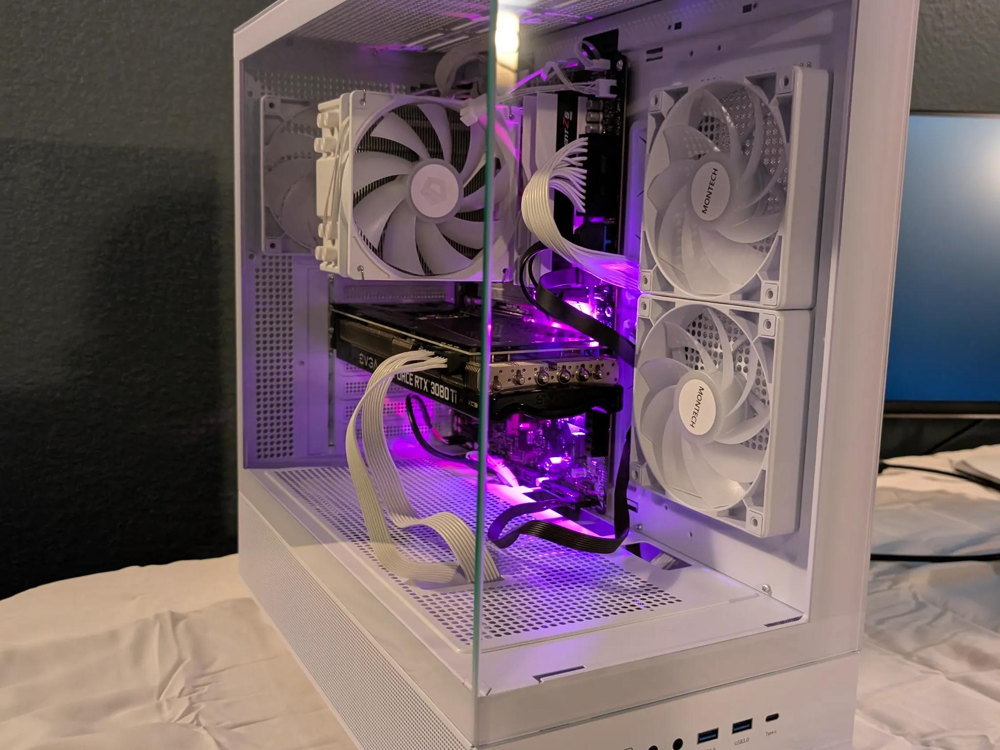 Custom White Gaming PC RTX 3080 Ti, Intel i9-12900K, 32GB DDR5 RAM, 1TB NVME SSD, Z790 Motherboard