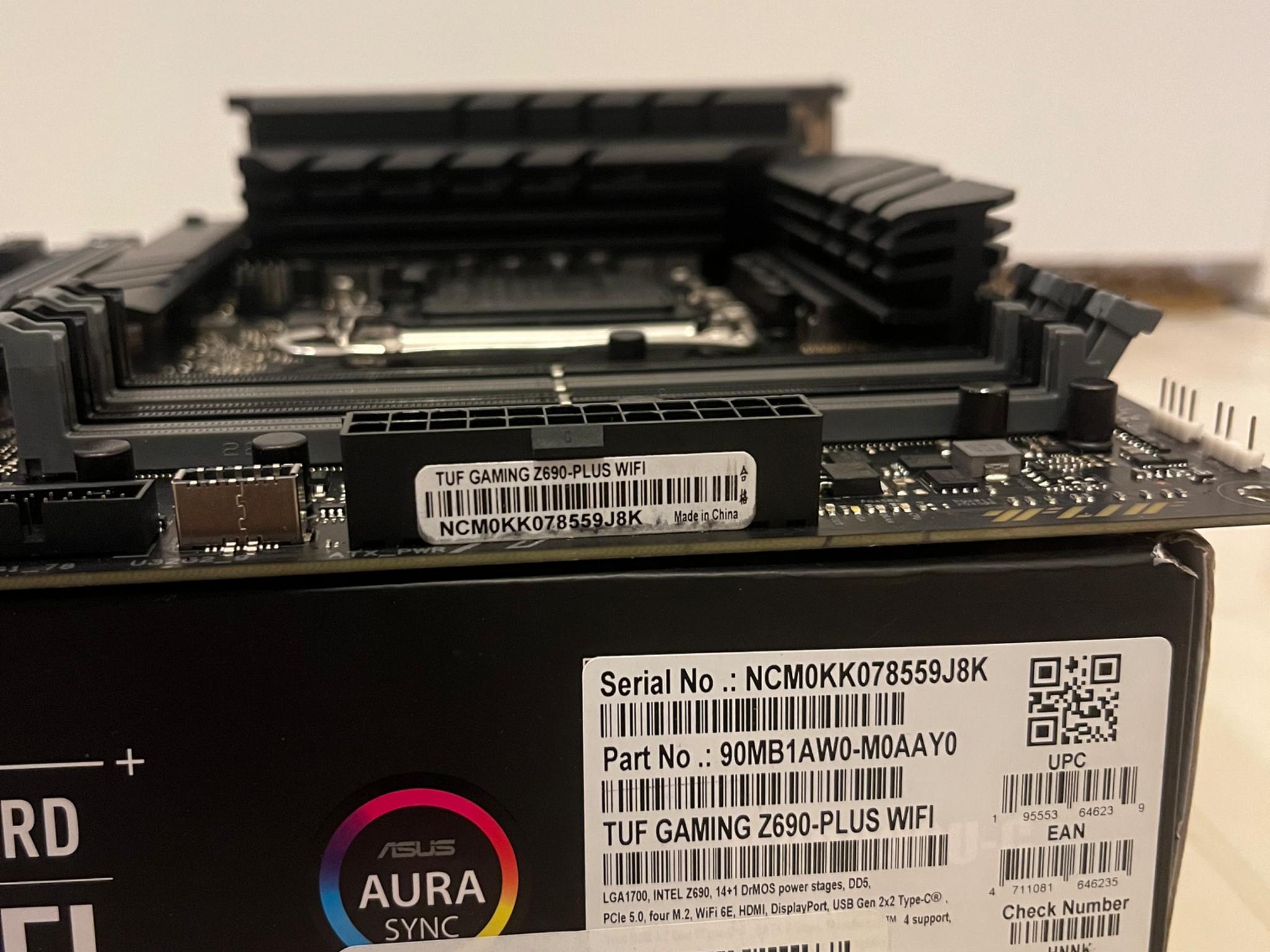 ASUS TUF Gaming Z690-Plus LGA 1700 ATX Motherboard(PCIe 5.0, DDR5, 4xNVMe SSD, Thunderbolt 4)