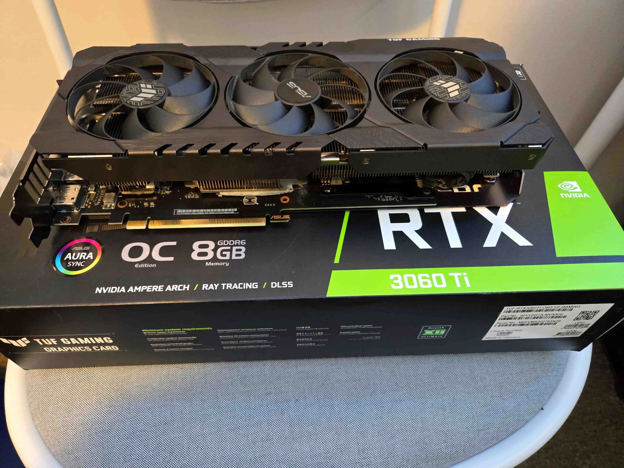 Like New With Box  - Asus TUF RTX 3060 Ti OC Edition