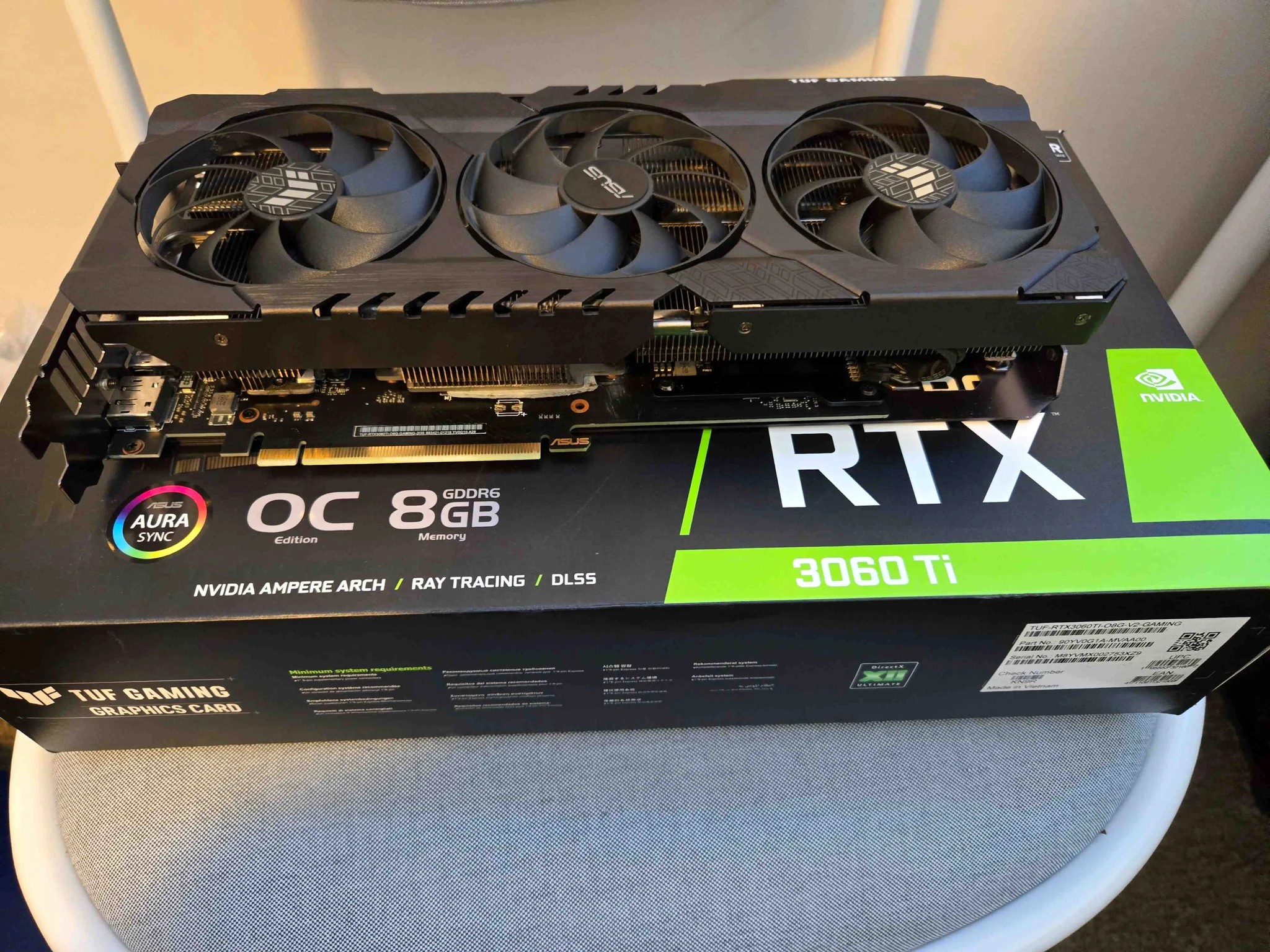 Like New With Box  - Asus TUF RTX 3060 Ti OC Edition
