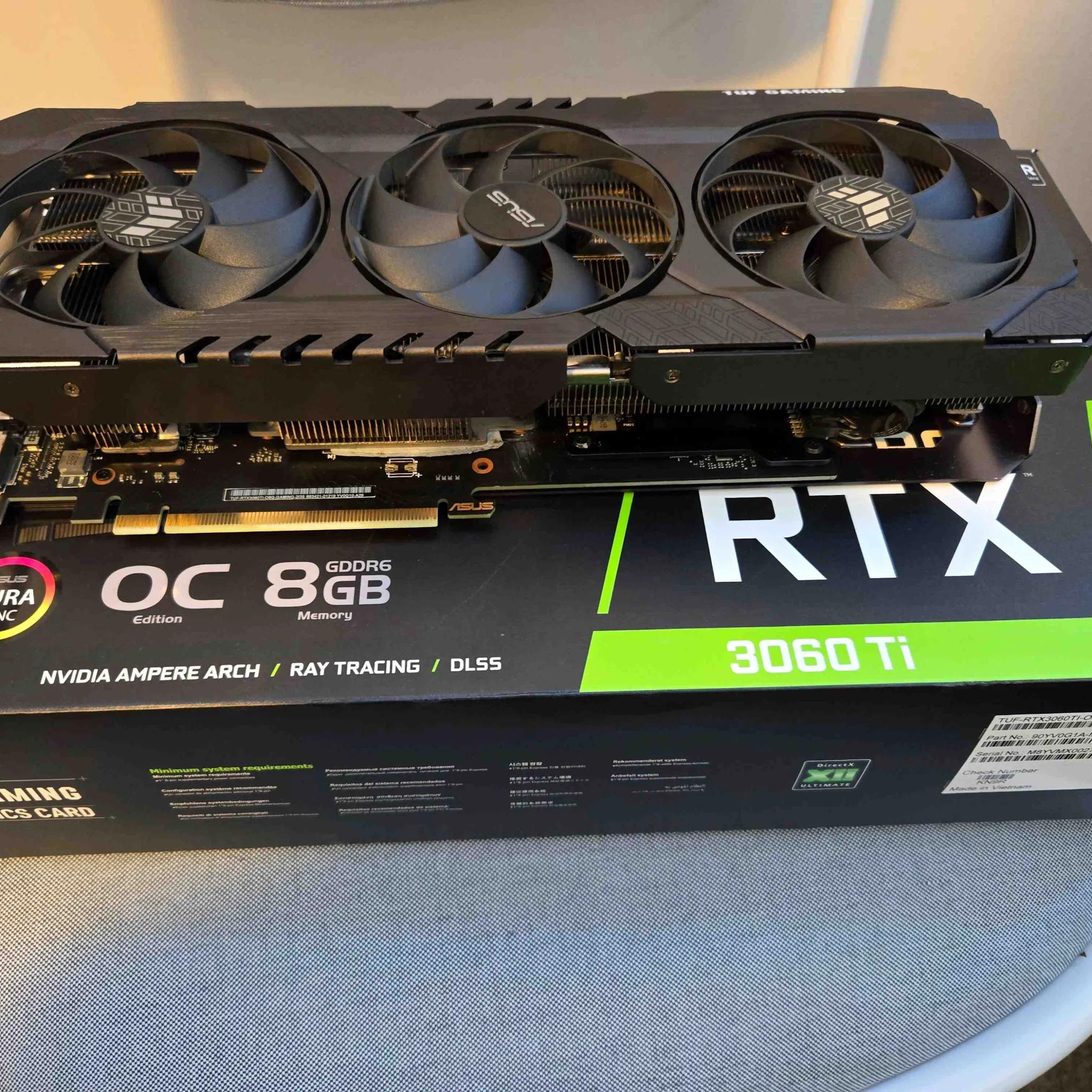 Like New With Box  - Asus TUF RTX 3060 Ti OC Edition