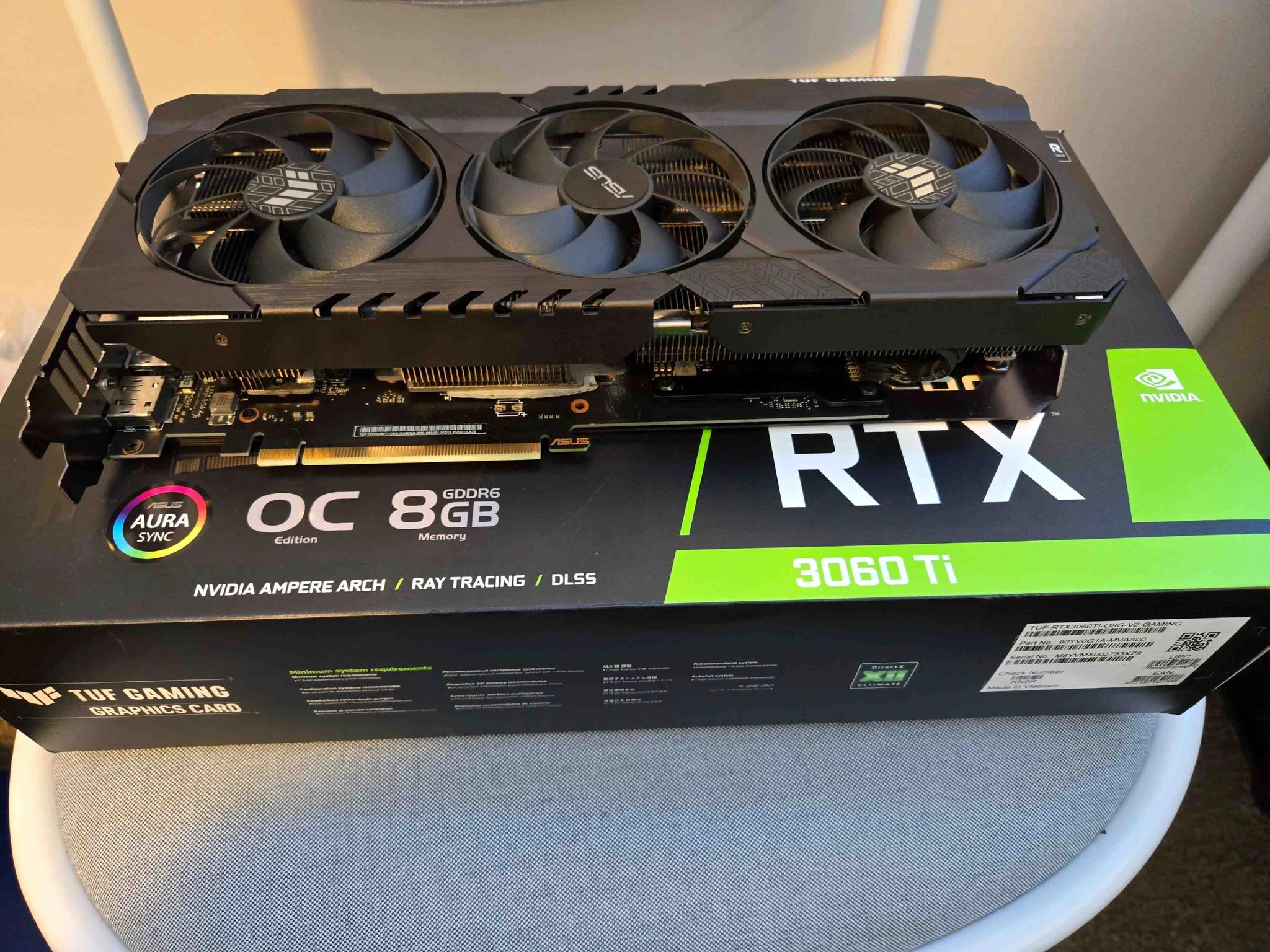 Like New With Box  - Asus TUF RTX 3060 Ti OC Edition
