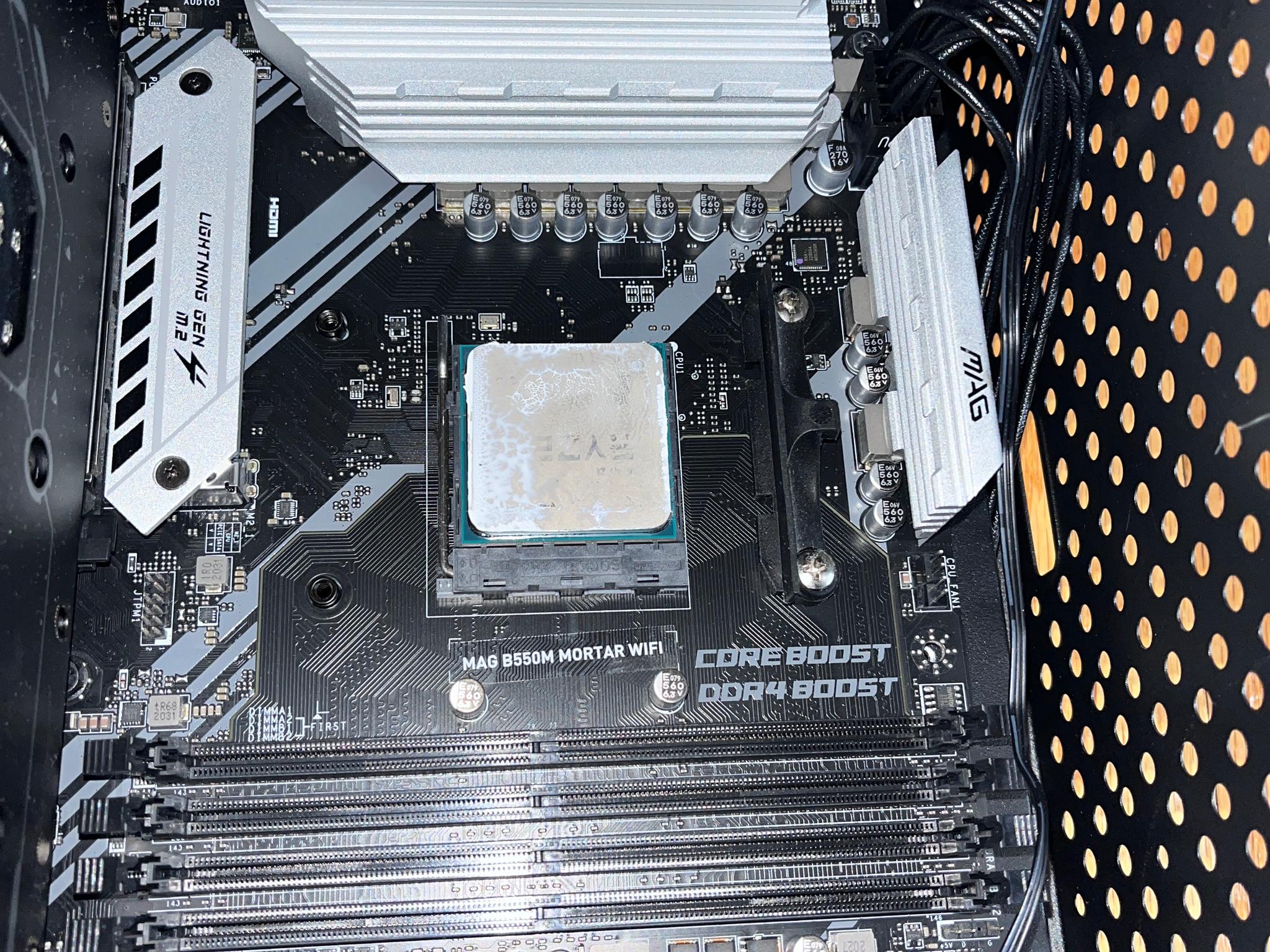 Complete AM4 Motherboard Bundle — 3600X / B550M WiFi / 48GB DDR4 / 650W Gold PSU / Cooler