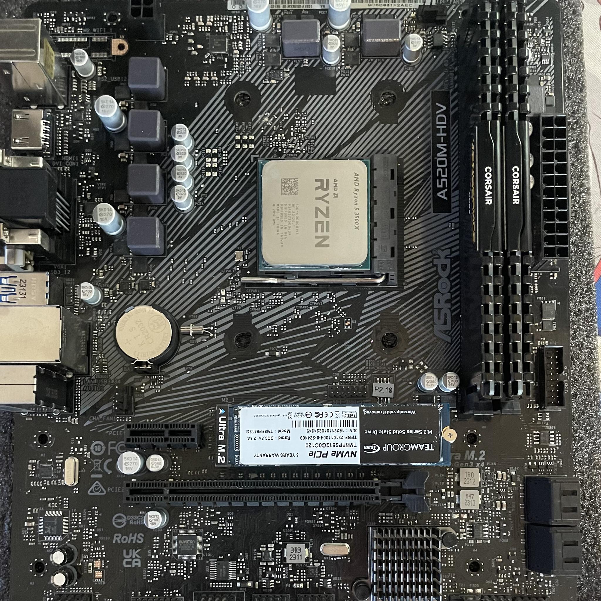 RYZEN 5 3500x CPU MOBO RAM STORAGE BUNDLE