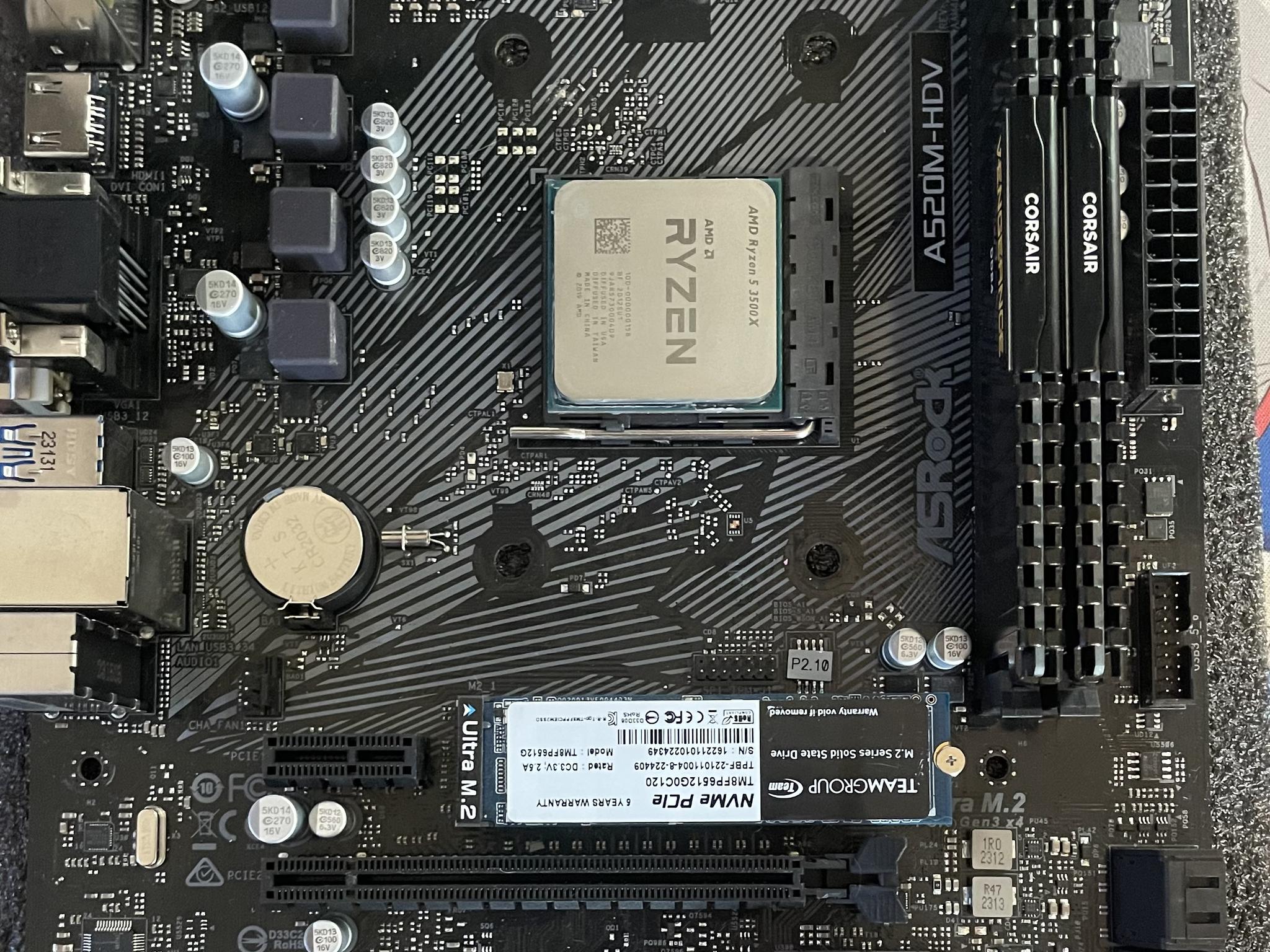 RYZEN 5 3500x CPU MOBO RAM STORAGE BUNDLE