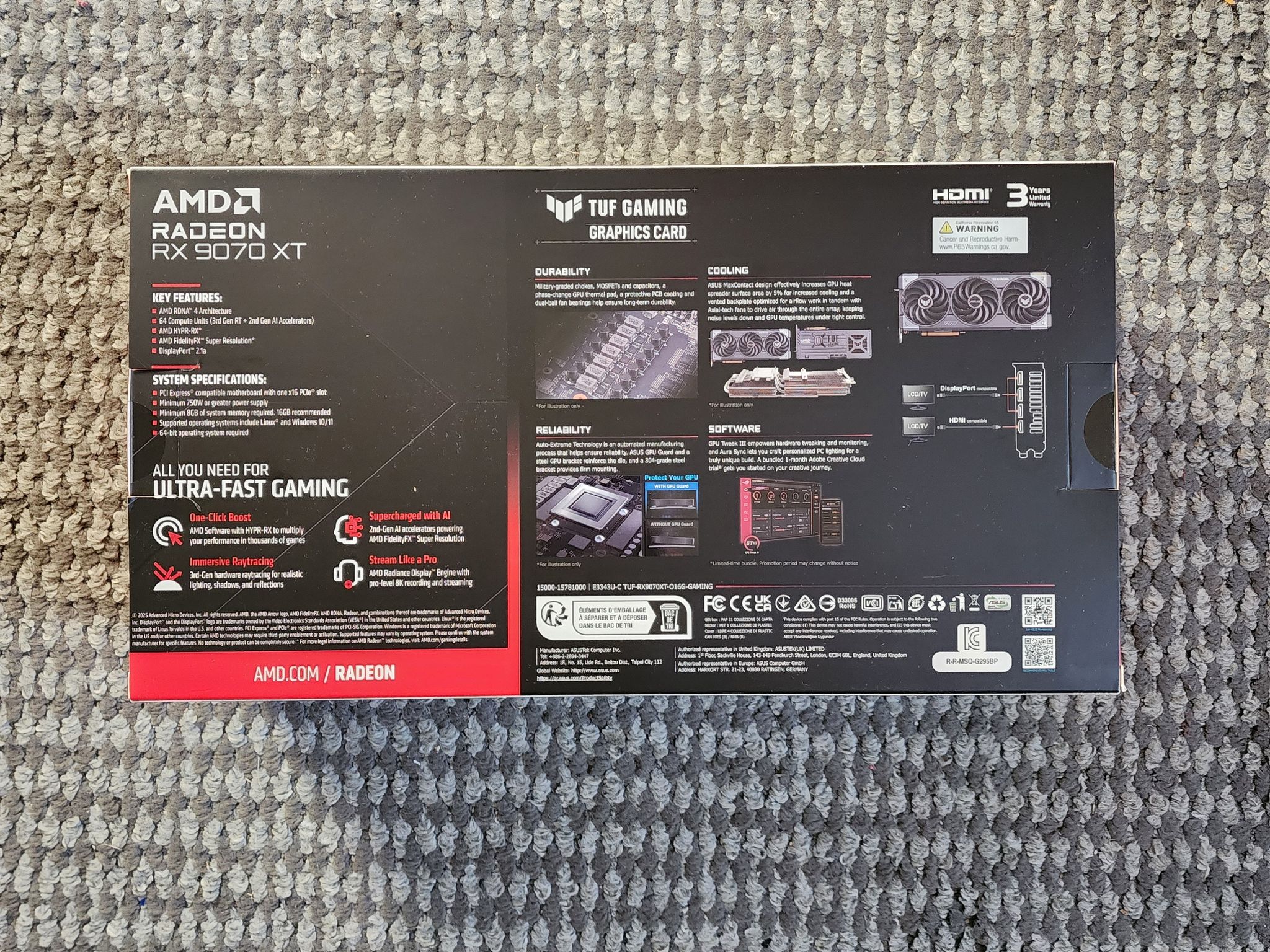 ASUS TUF Radeon RX 9070 XT OC
