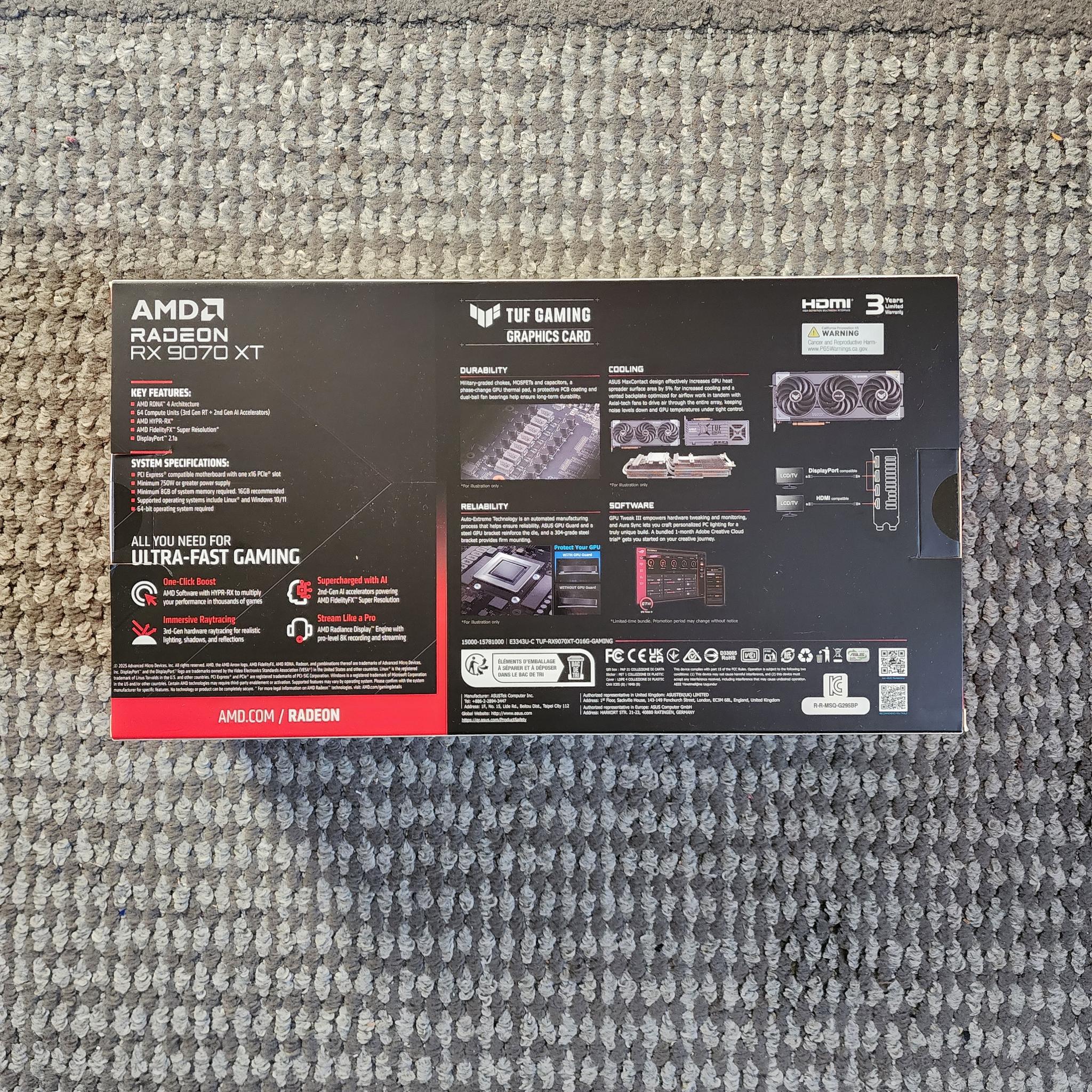ASUS TUF Radeon RX 9070 XT OC