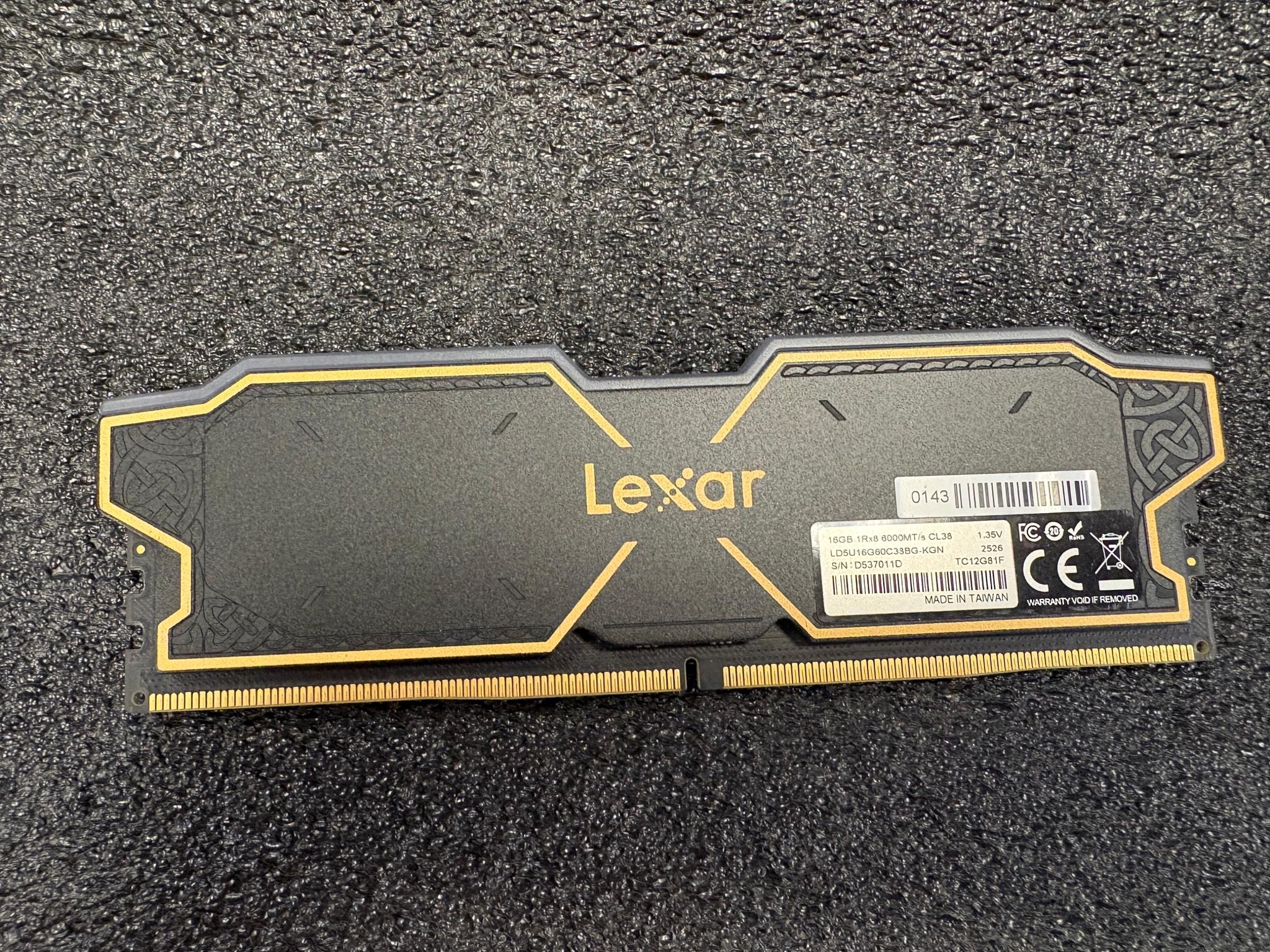 LEXAR 16GB (1x16GB) DDR5 6000MHZ-LD5U16G60C38BG-KGN  - Desktop Memory