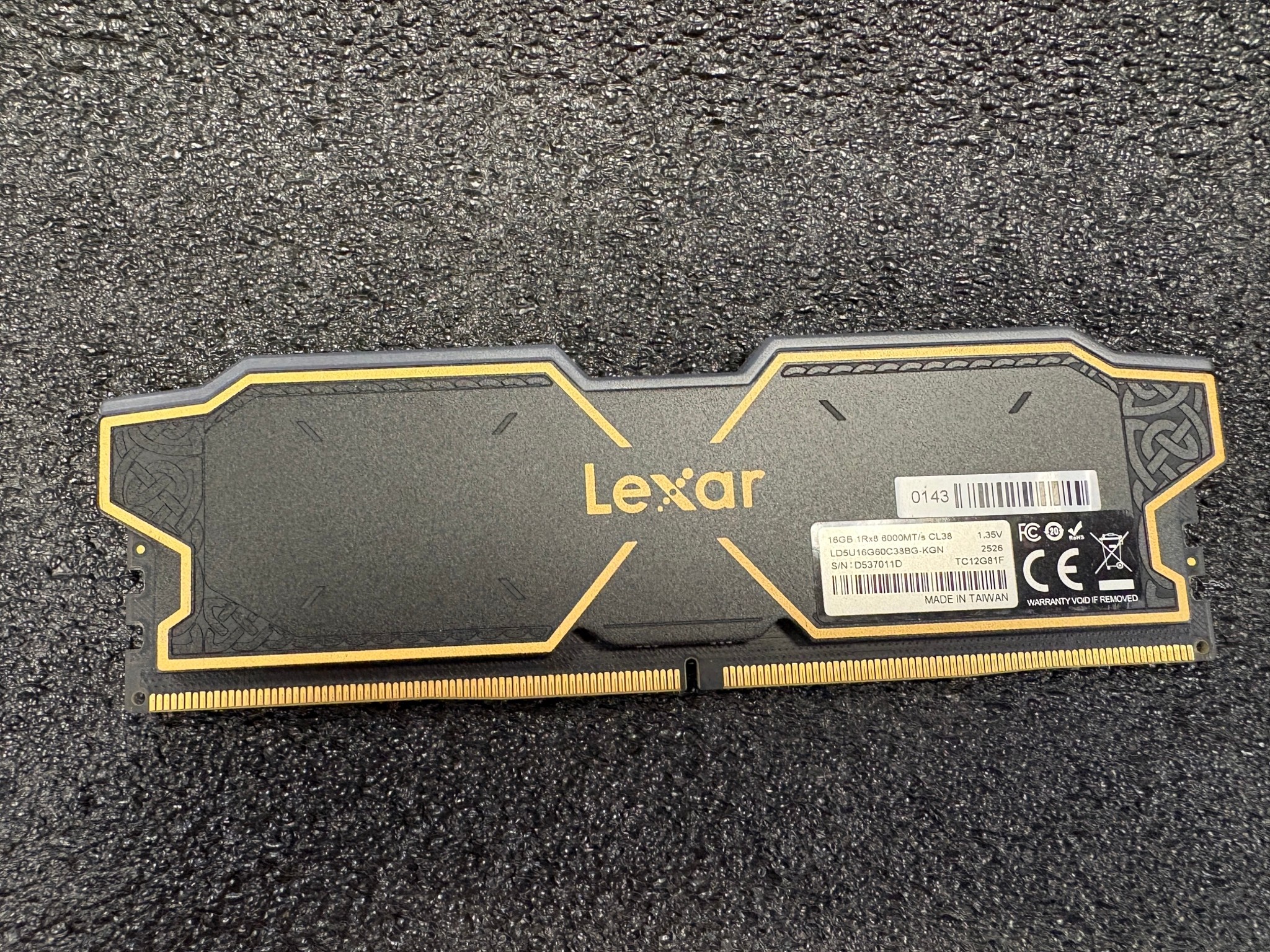 LEXAR 16GB (1x16GB) DDR5 6000MHZ-LD5U16G60C38BG-KGN  - Desktop Memory
