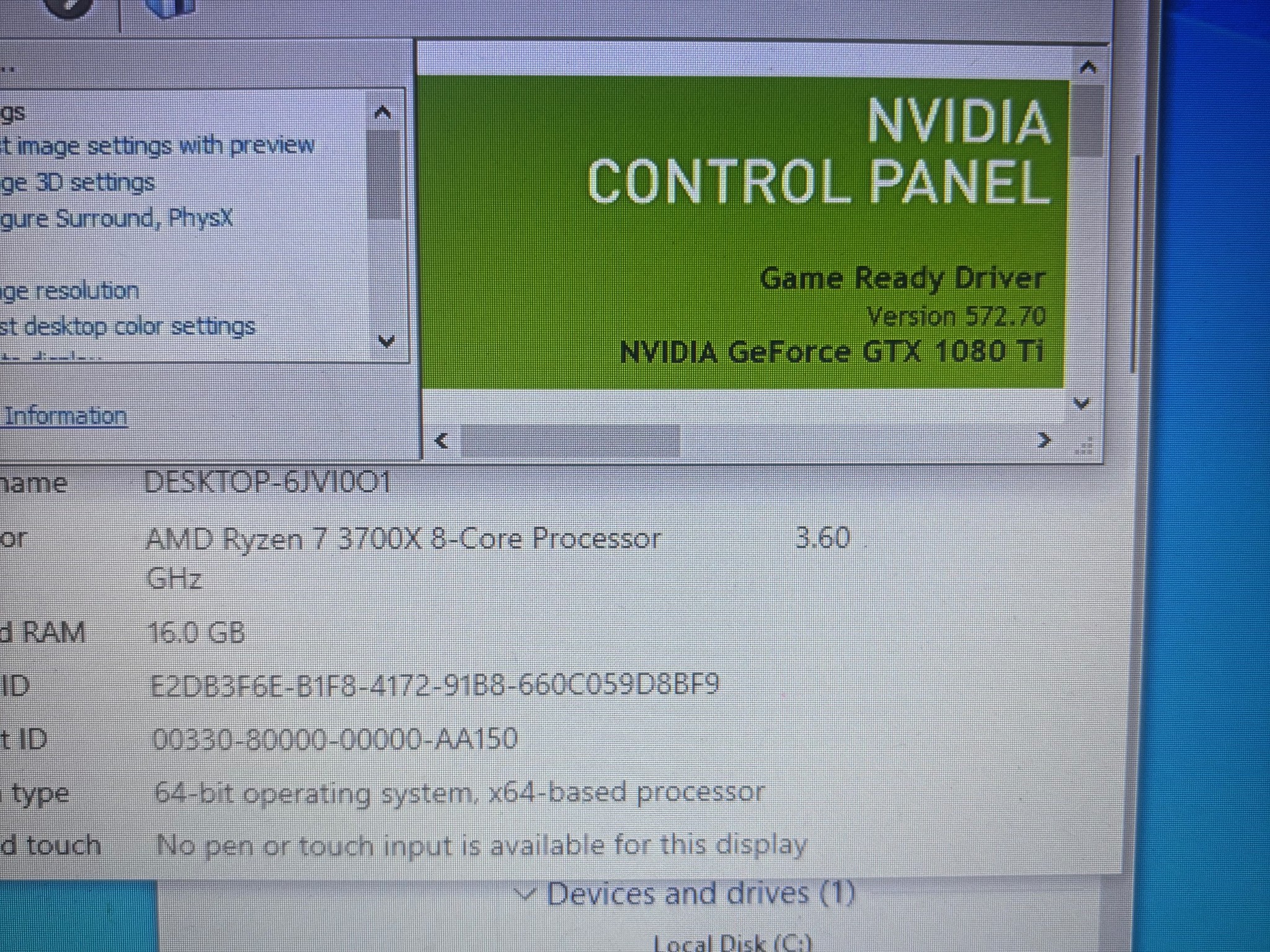 Gaming PC Ryzen 7 3700X | 1080 TI | 16GB Ram | 512GB SSD