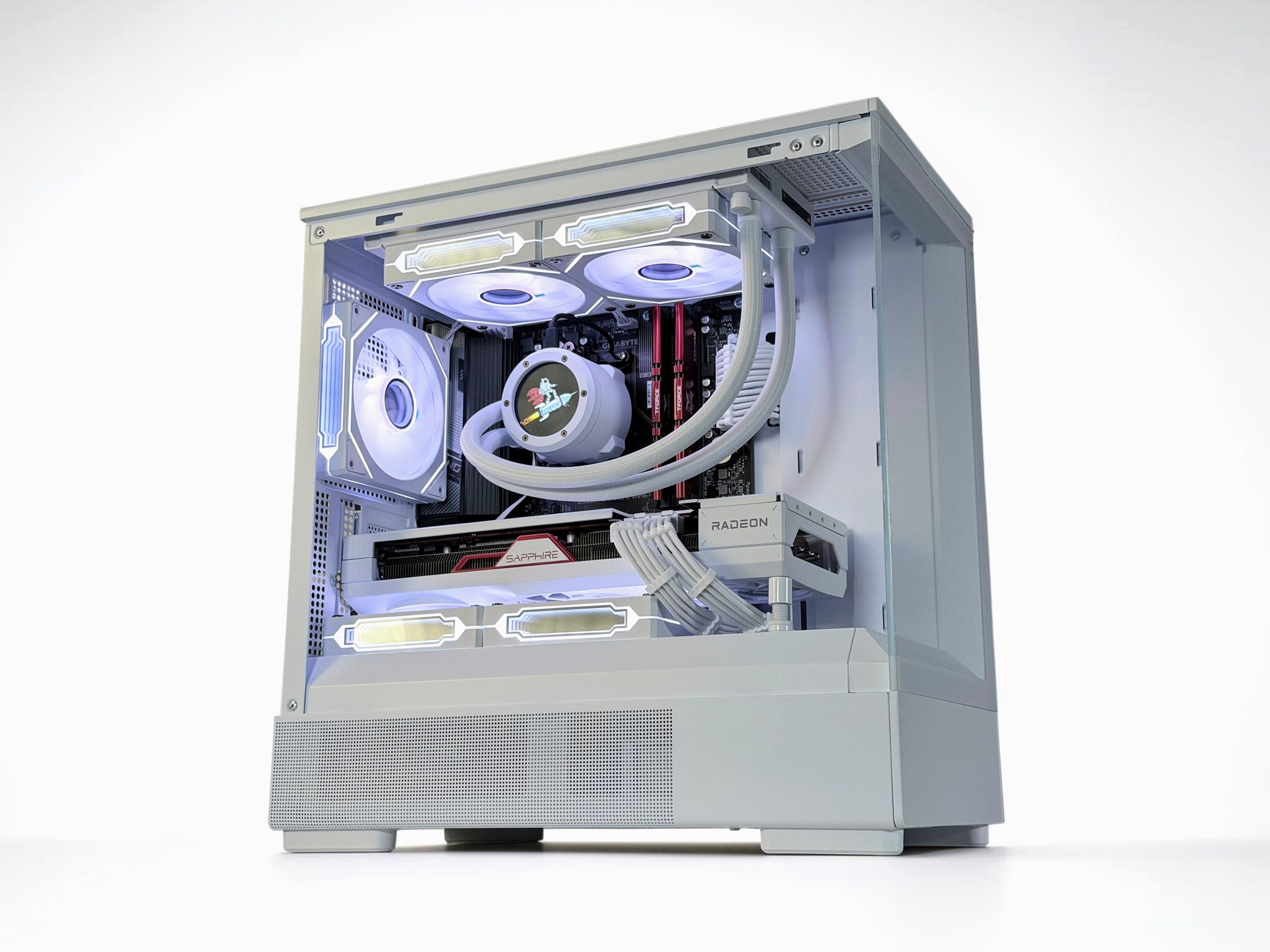 💧🧬Liquid Cooled Gaming PC🚀 AMD RX 7800 XT 16GB🚀AMD Ryzen 7 5800X🚀 32GB DDR4🚀 1.3TB SSD