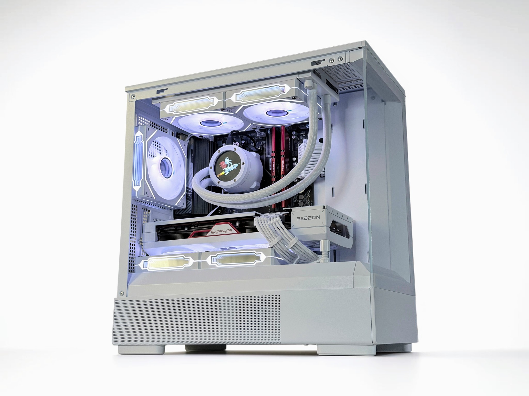 💧🧬Liquid Cooled Gaming PC🚀 AMD RX 7800 XT 16GB🚀AMD Ryzen 7 5800X🚀 32GB DDR4🚀 1.3TB SSD