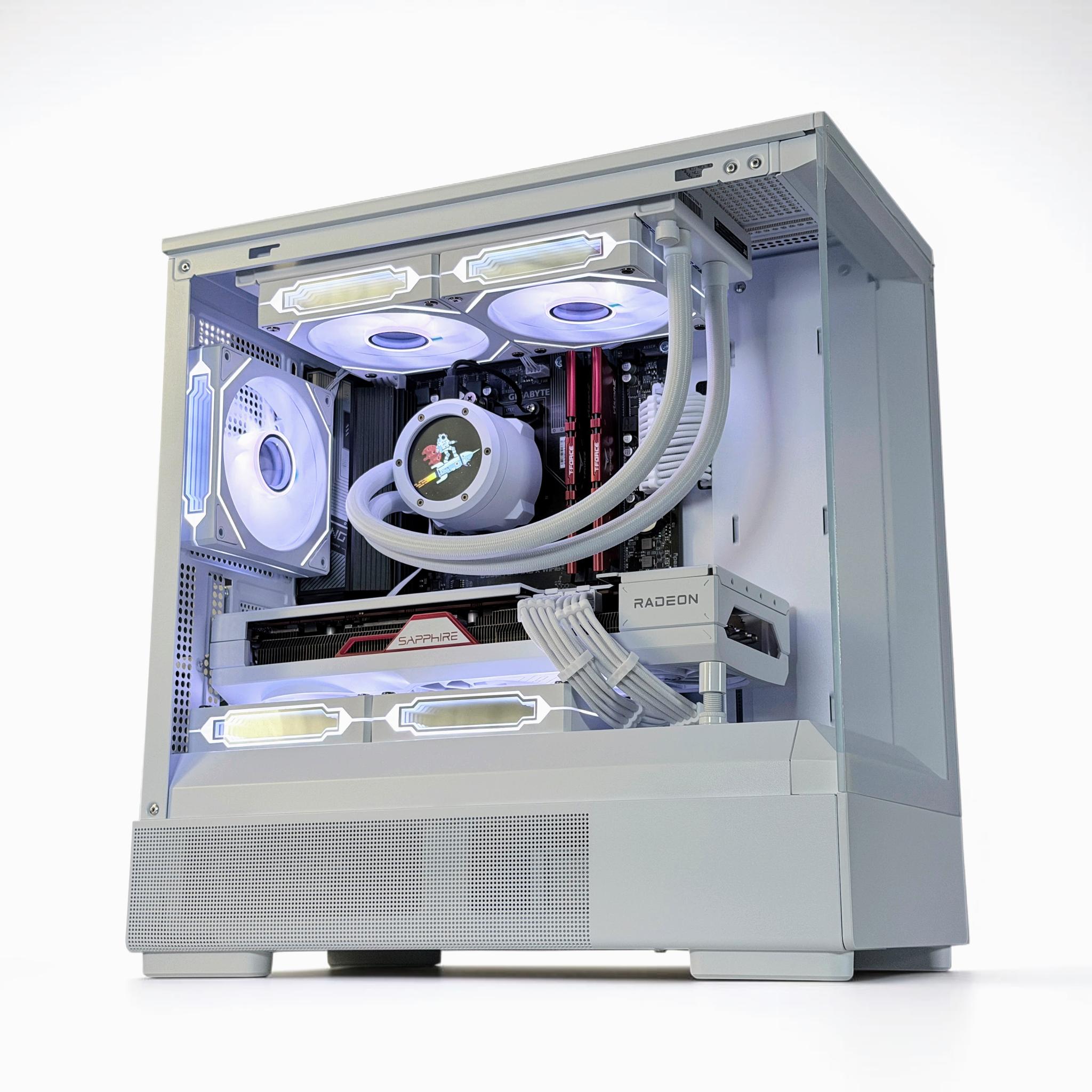 💧🧬Liquid Cooled Gaming PC🚀 AMD RX 7800 XT 16GB🚀AMD Ryzen 7 5800X🚀 32GB DDR4🚀 1.3TB SSD