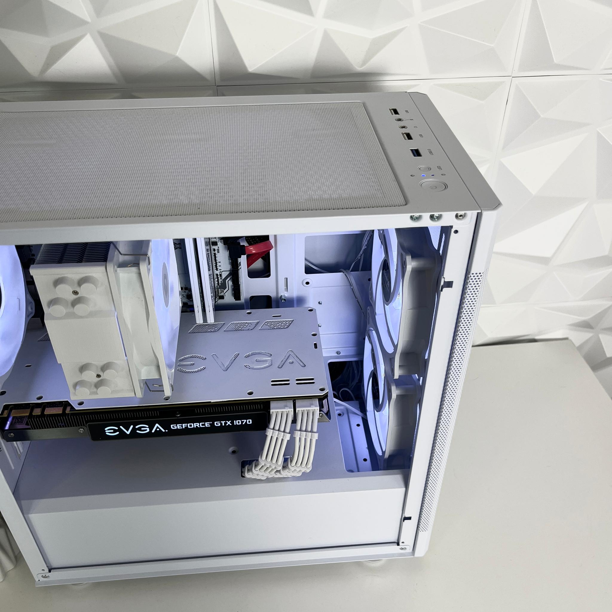 White RGB Gaming PC | Ryzen 5 + GTX 1070 8GB | 16GB