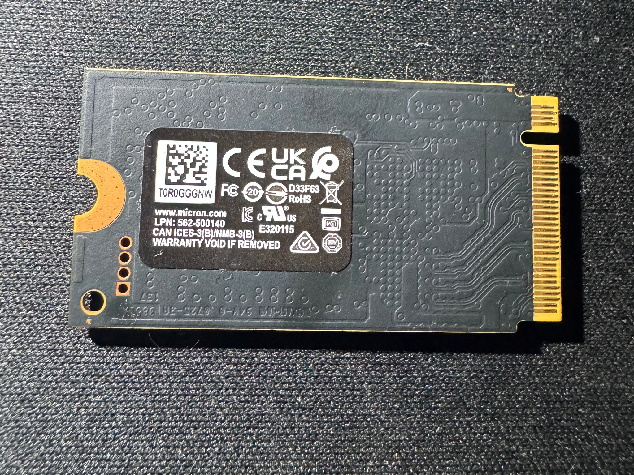 Micron 2600 1TB M.2 2230 NVMe PCIe Gen4 x4 SSD