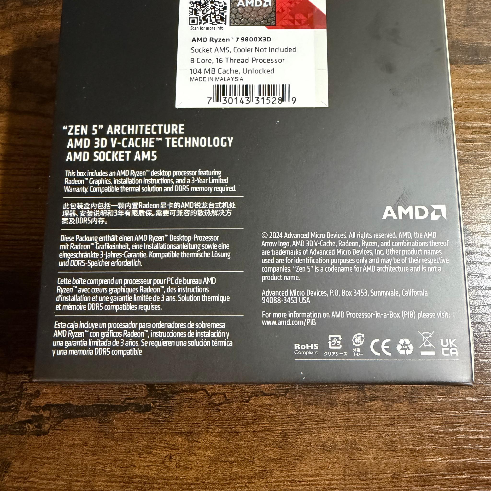 AMD Ryzen 7 9800X3D