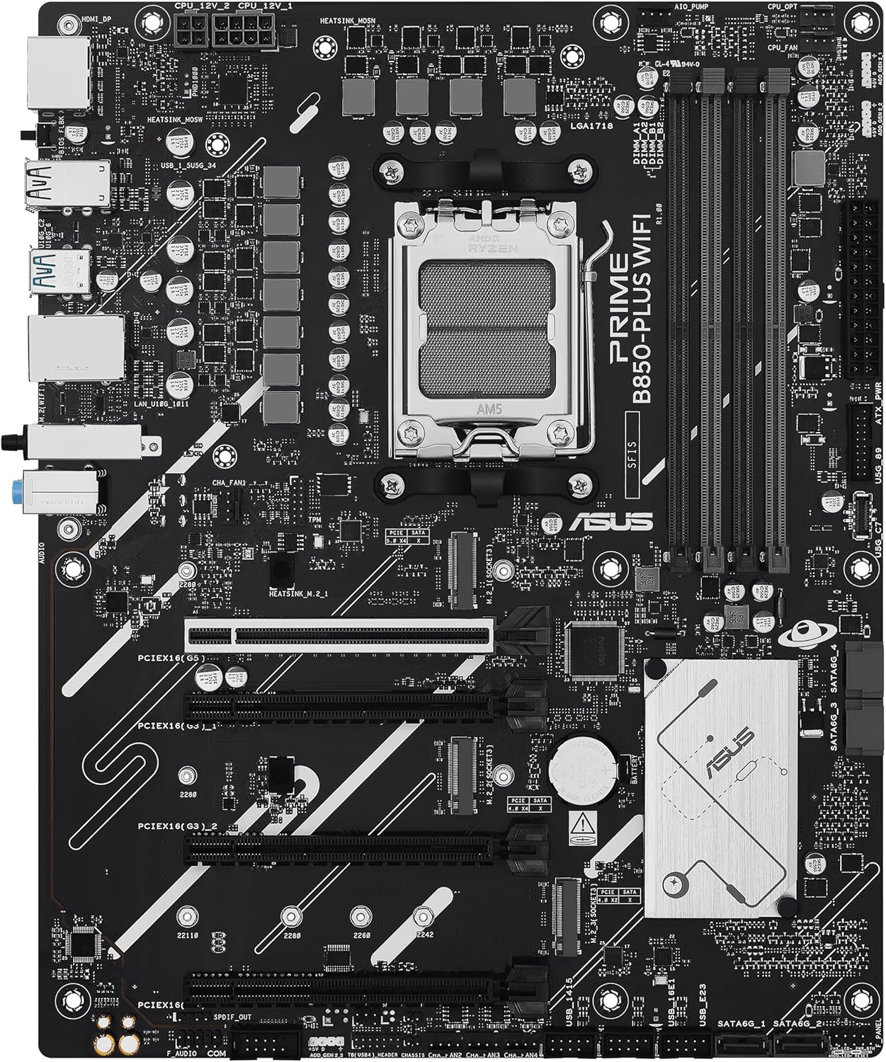 ASUS PRIME B850-PLUS WIFI AMD B850 AM5 DDR5 ATX Desktop Motherboard