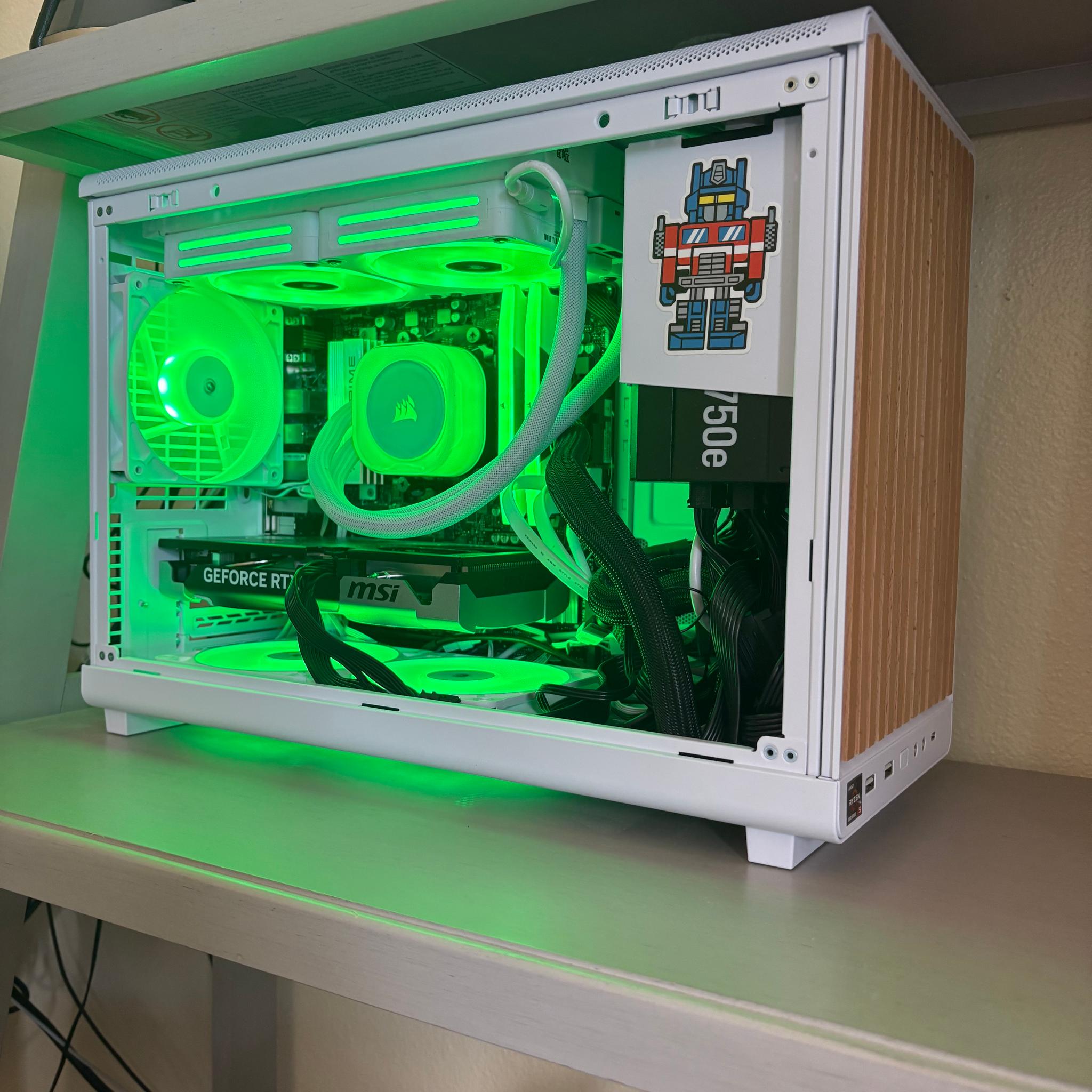 🧊 White RGB Gaming PC — Ryzen 5 7600X + RTX 5060 Ti 16GB + 32GB DDR5 + 1TB M.2 SSD + 256GB SATA SSD
