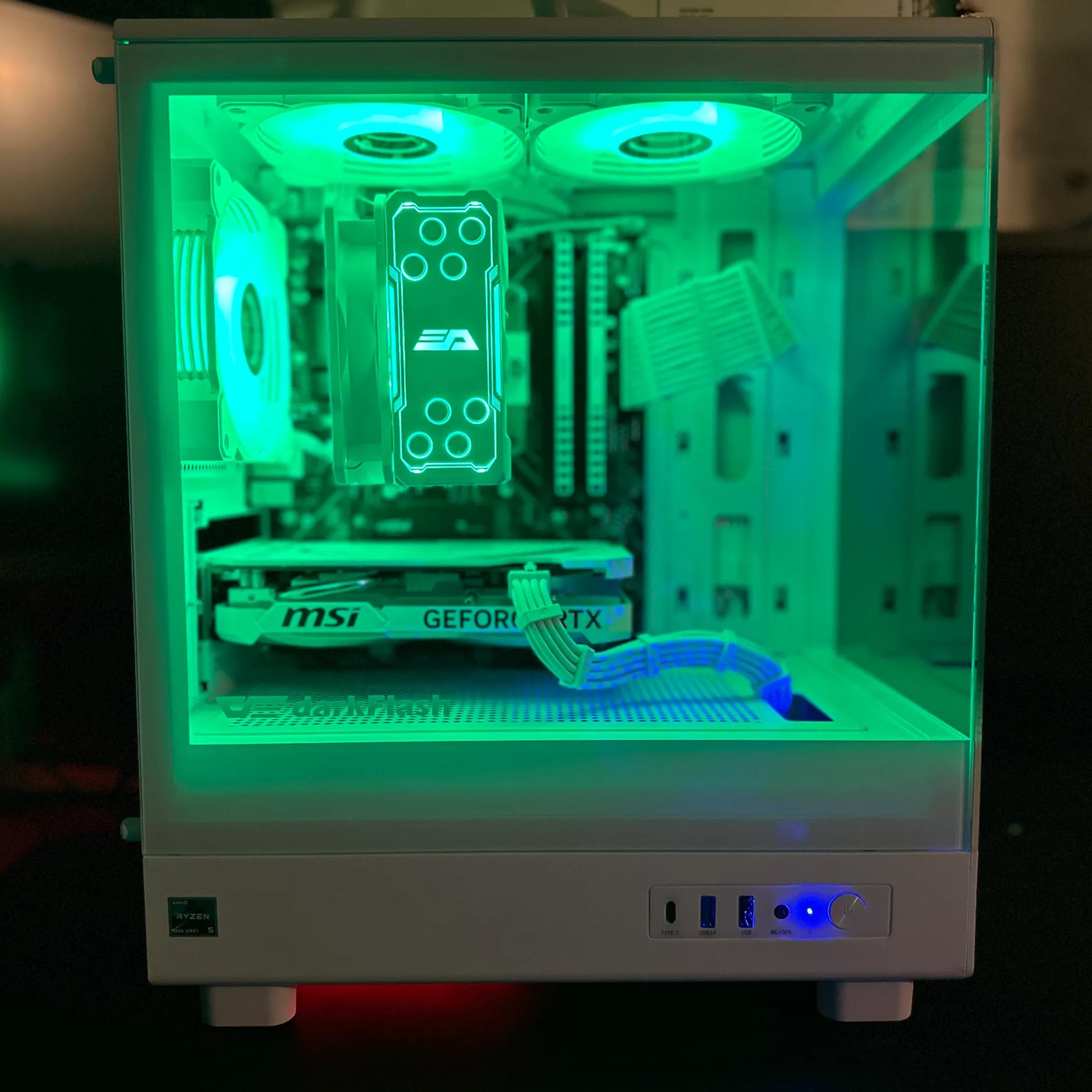 🔥WHITE-OUT🔥RYZEN 5 5600x MSI Ventus RTX 4060 OC Edition 32gb Ram 1TB M.2 SSD🔥 650w Gold R PSU🔥