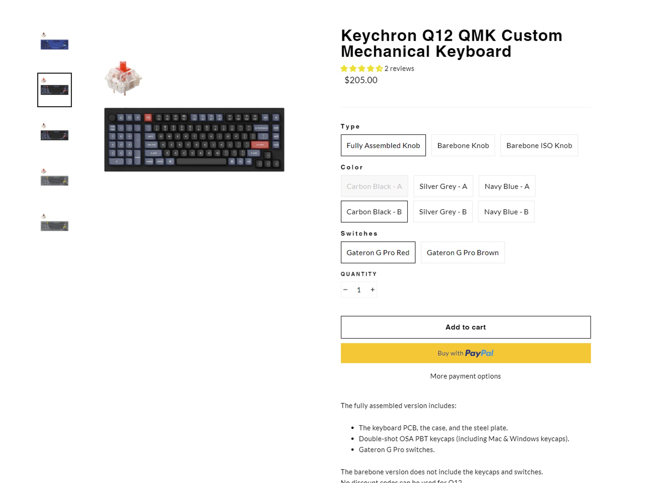Keychron Q12 QMK Custom Mechanical Keyboard