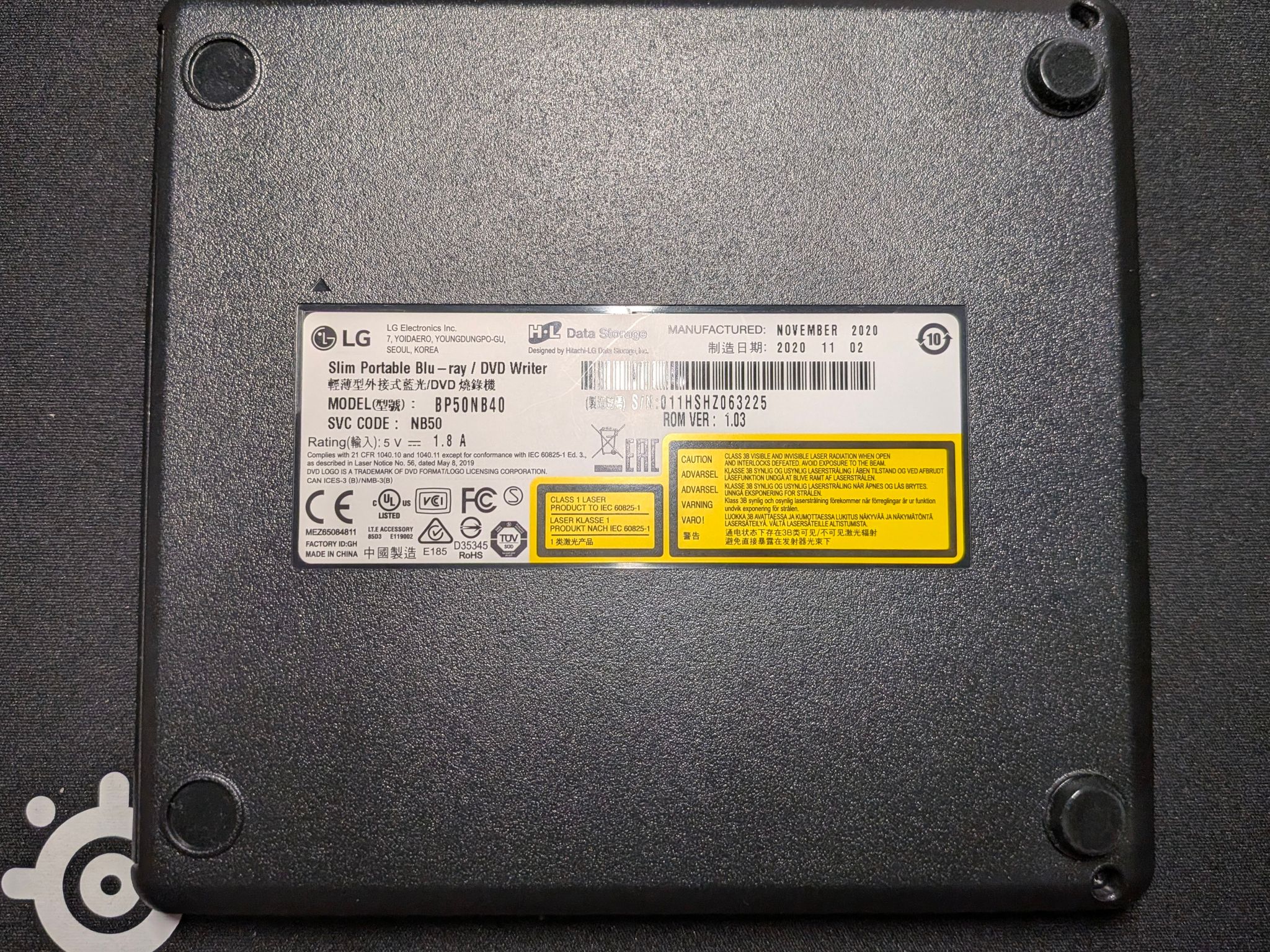LG BP50NB40 External Blu-Ray Writer