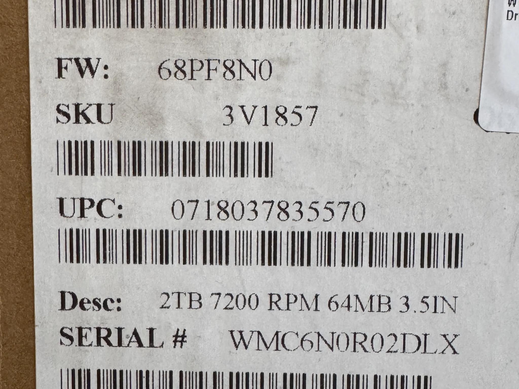 Western Digital 2TB Red Pro NAS 3.5" Hard Drive - Brand New