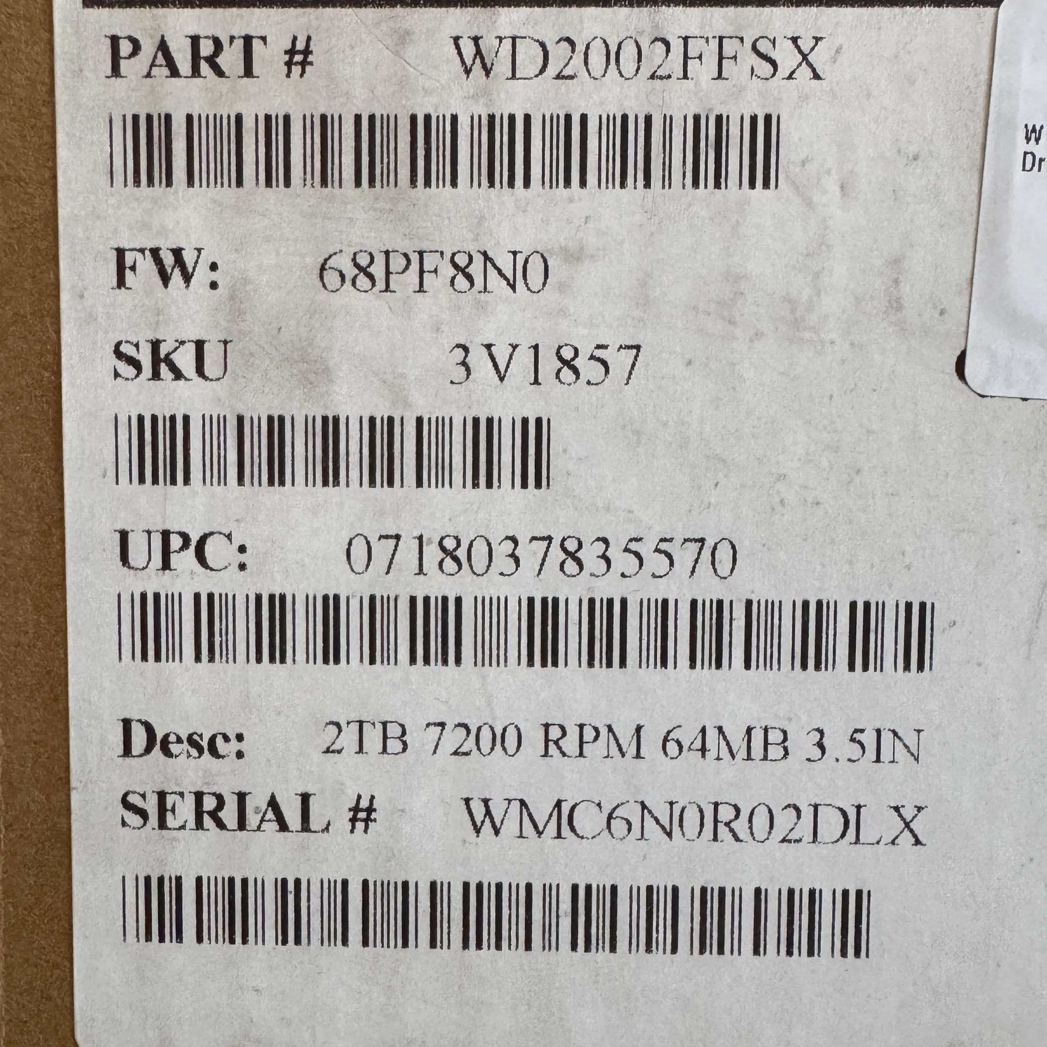 Western Digital 2TB Red Pro NAS 3.5" Hard Drive - Brand New