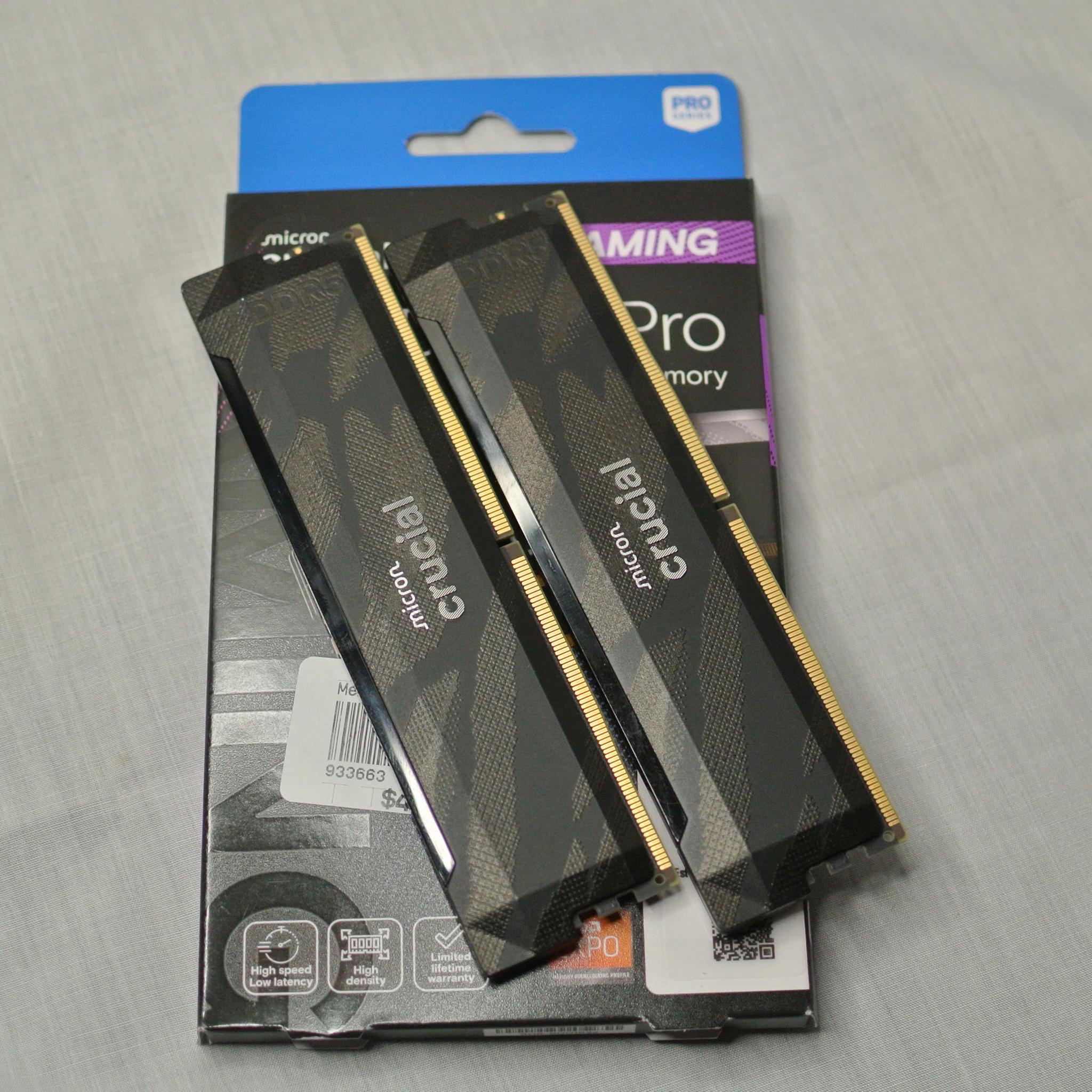 Crucial Pro 32GB DDR5 (2 x 16GB) 6400MT/s CL32 Memory RAM