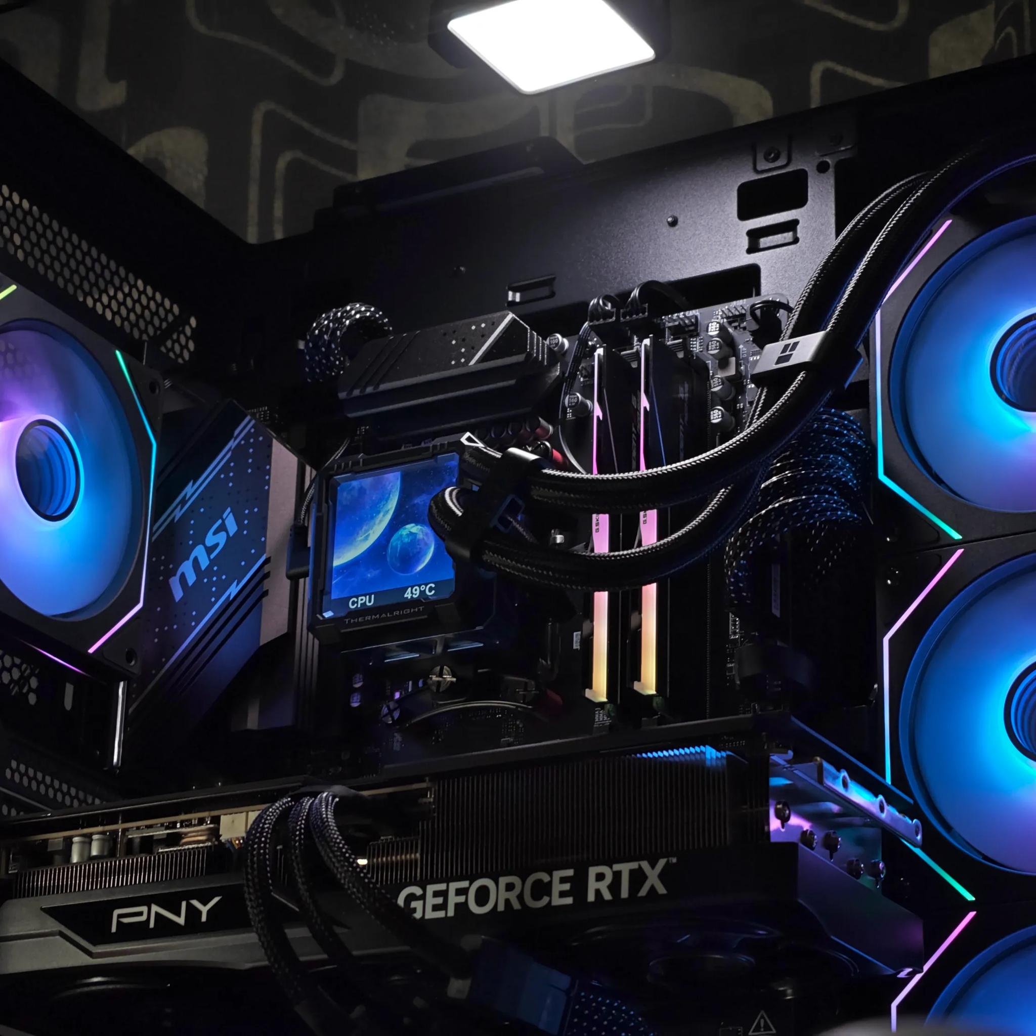 (NO GPU), Ryzen 9800X3D, 2TB NVMe, 32GB DDR5, 1050W PSU Gaming PC