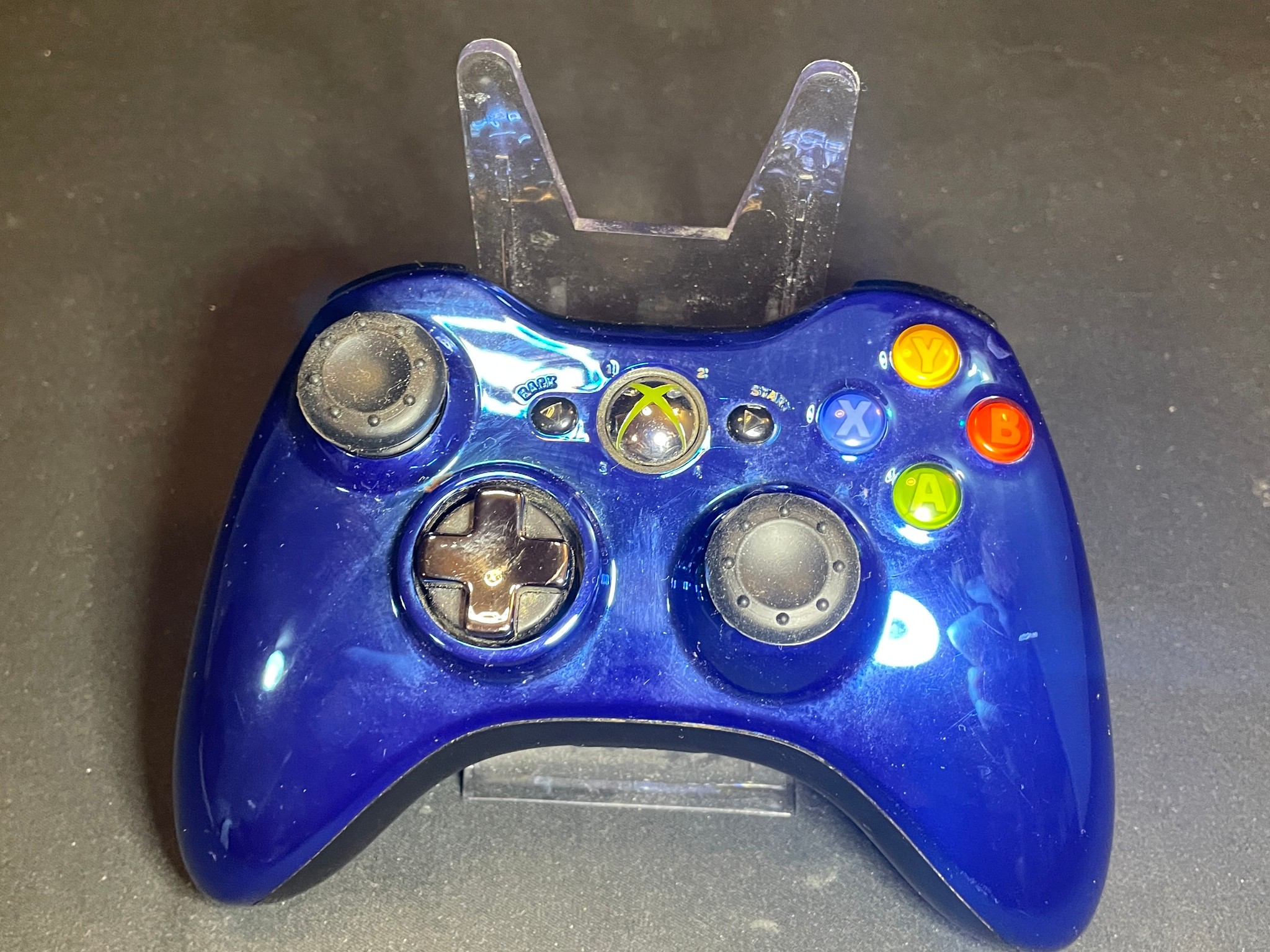 RARE Limited Edition Blue Chrome Xbox 360 Controller