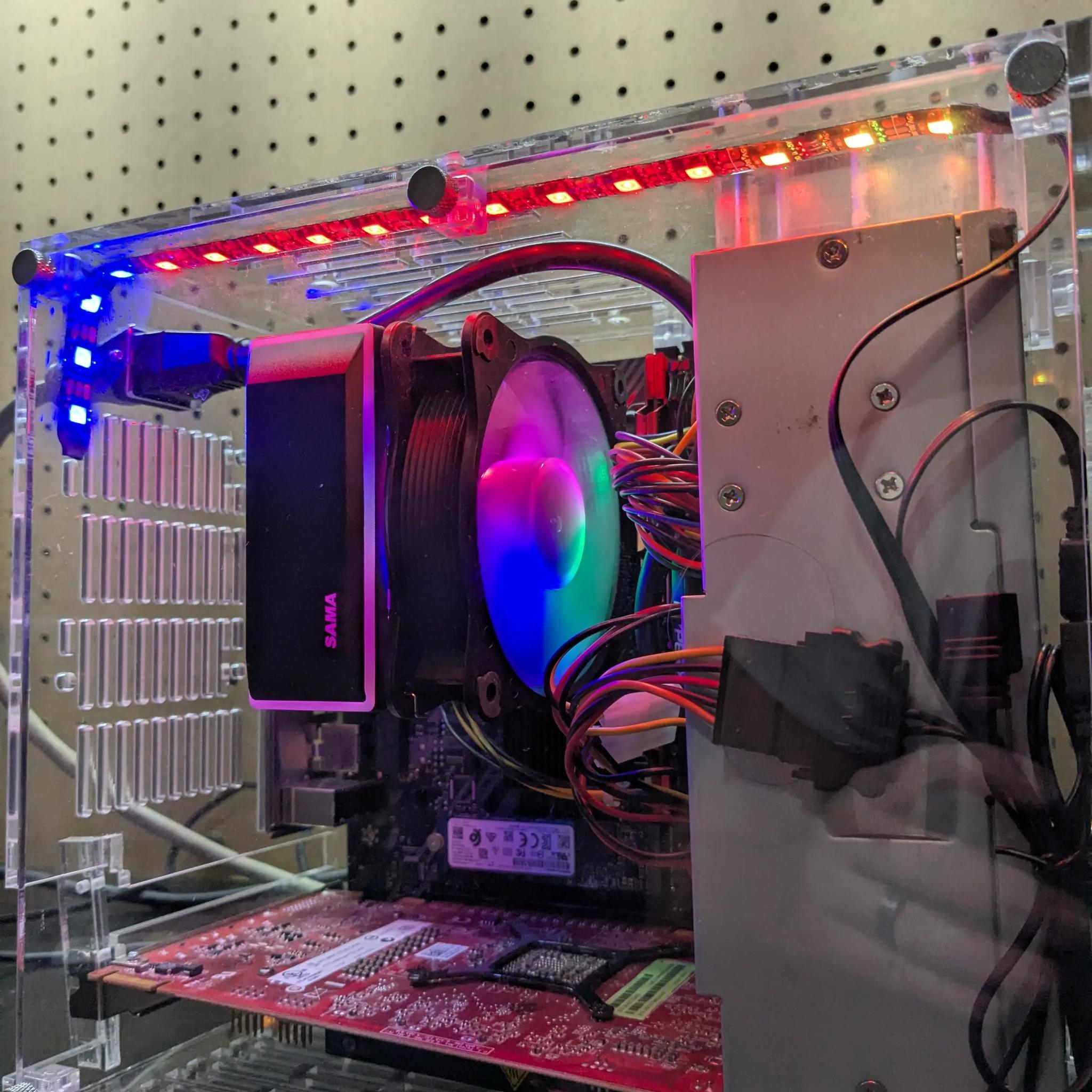 60 FPS Fortnite | 180 Day Warranty | See-Through Case, i5-3550S, 16GB RAM, 2GB GPU, 512GB SSD, Win10