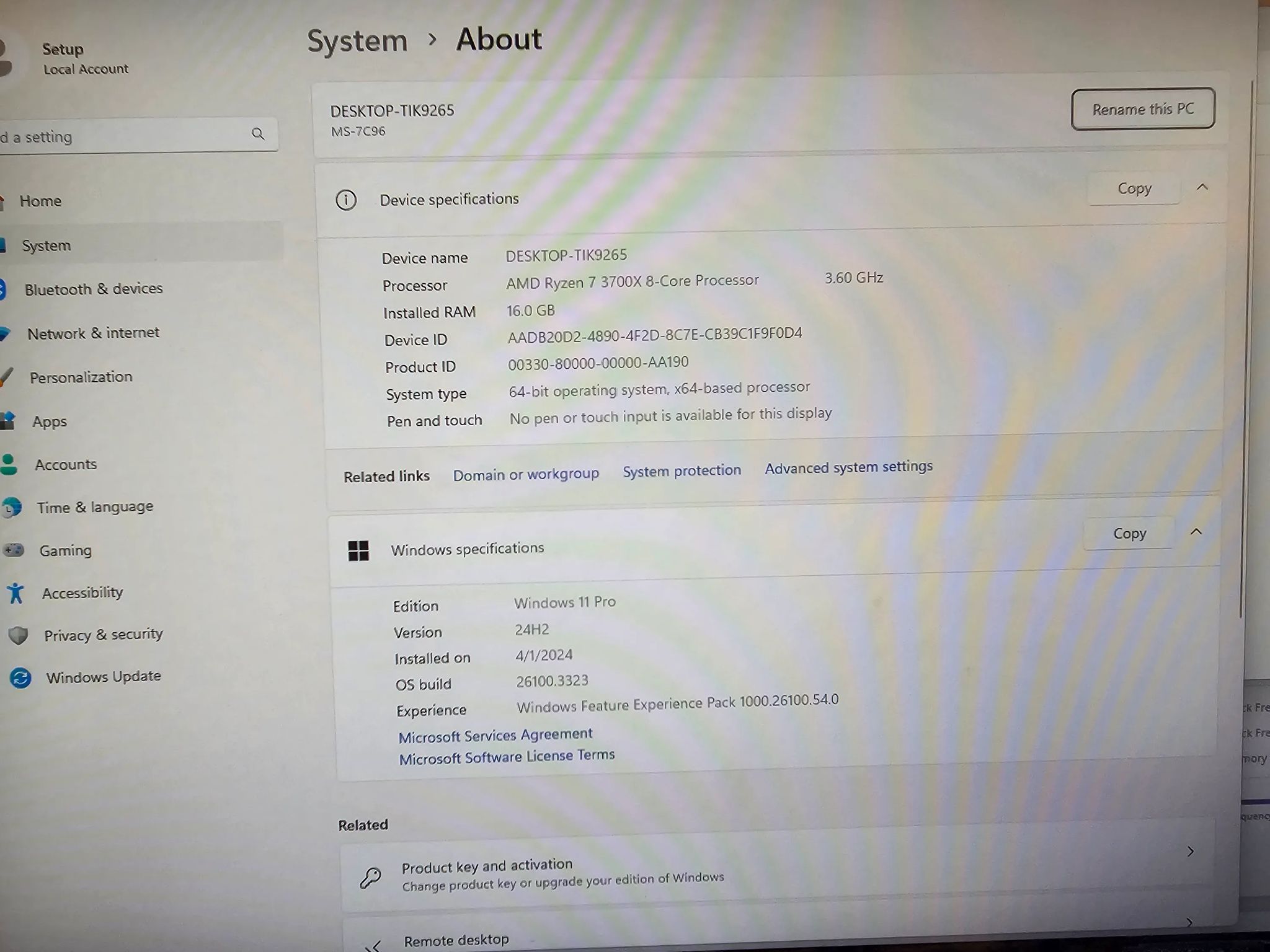 Gaming PC RTX 3060 Ti Ryzen 7 3700x
