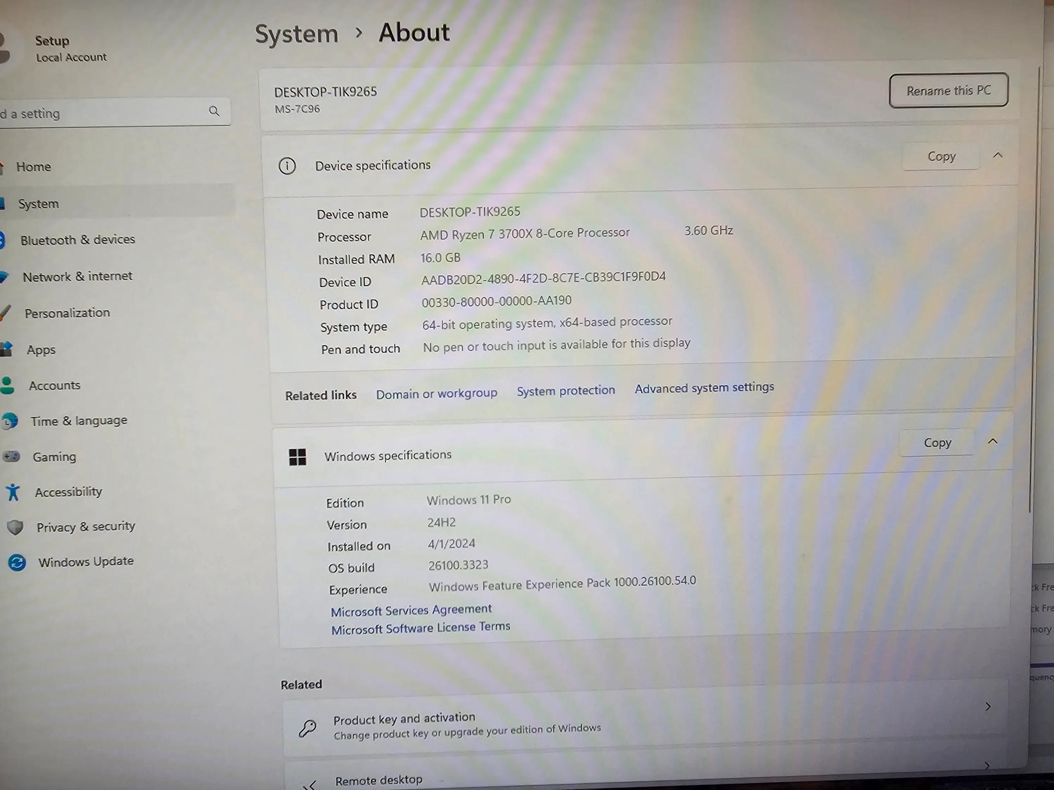 Gaming PC RTX 3060 Ti Ryzen 7 3700x
