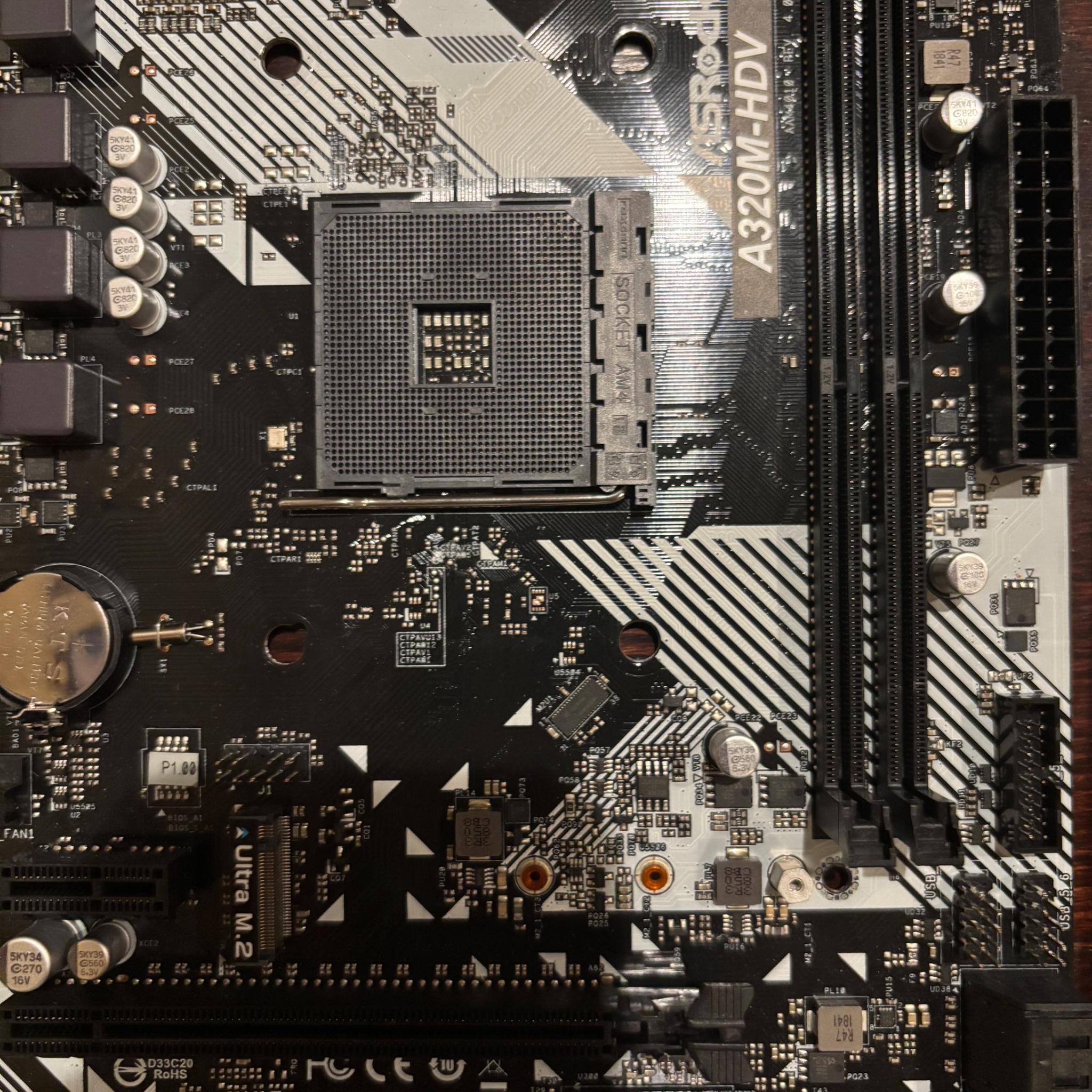 ASRock A320M-HDV AM4 Motherboard