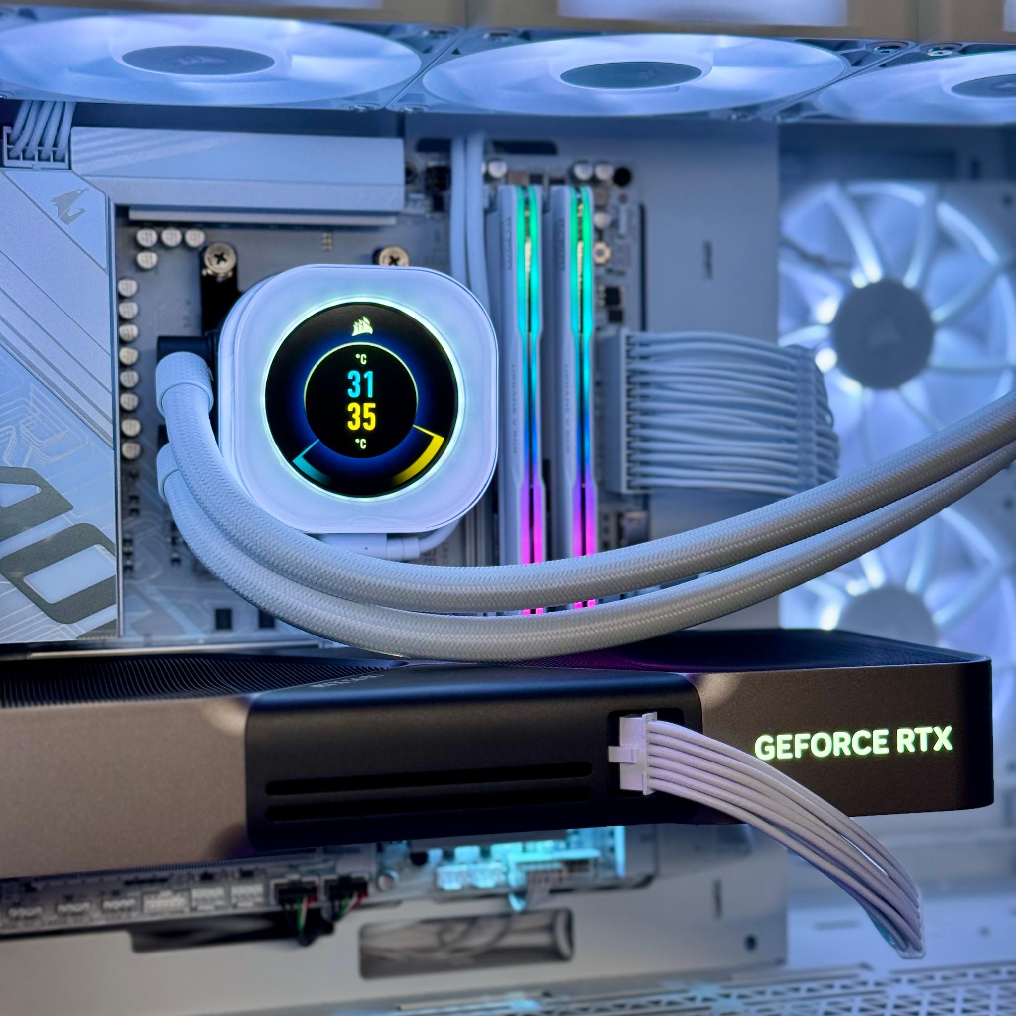 Almost Heaven III 🪽🪽 🪽 5080 FE ☀️ 9800X3D 🌙 32GB RAM DDR5 6000 CL28 ✨ 2TB SSD 📖 White Build