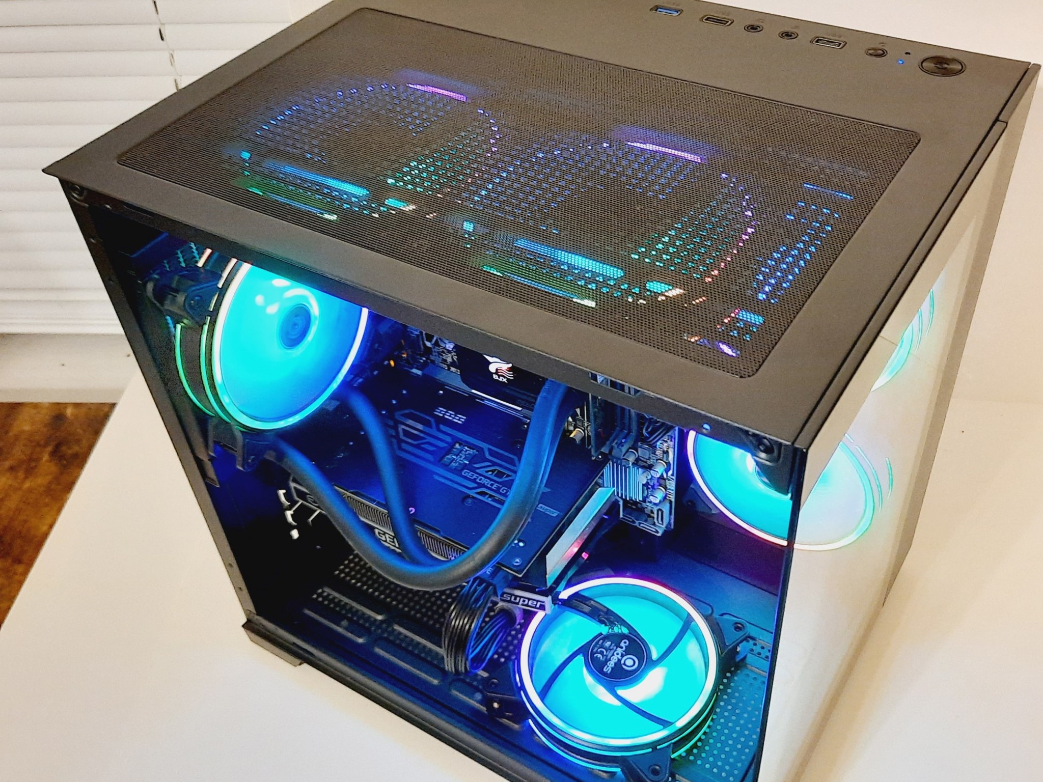 ⚡Liquid Cooled Gaming PC - Ryzen 5 1600/16GB RAM/1TB SSD - Nvidia GTX 1660 Super