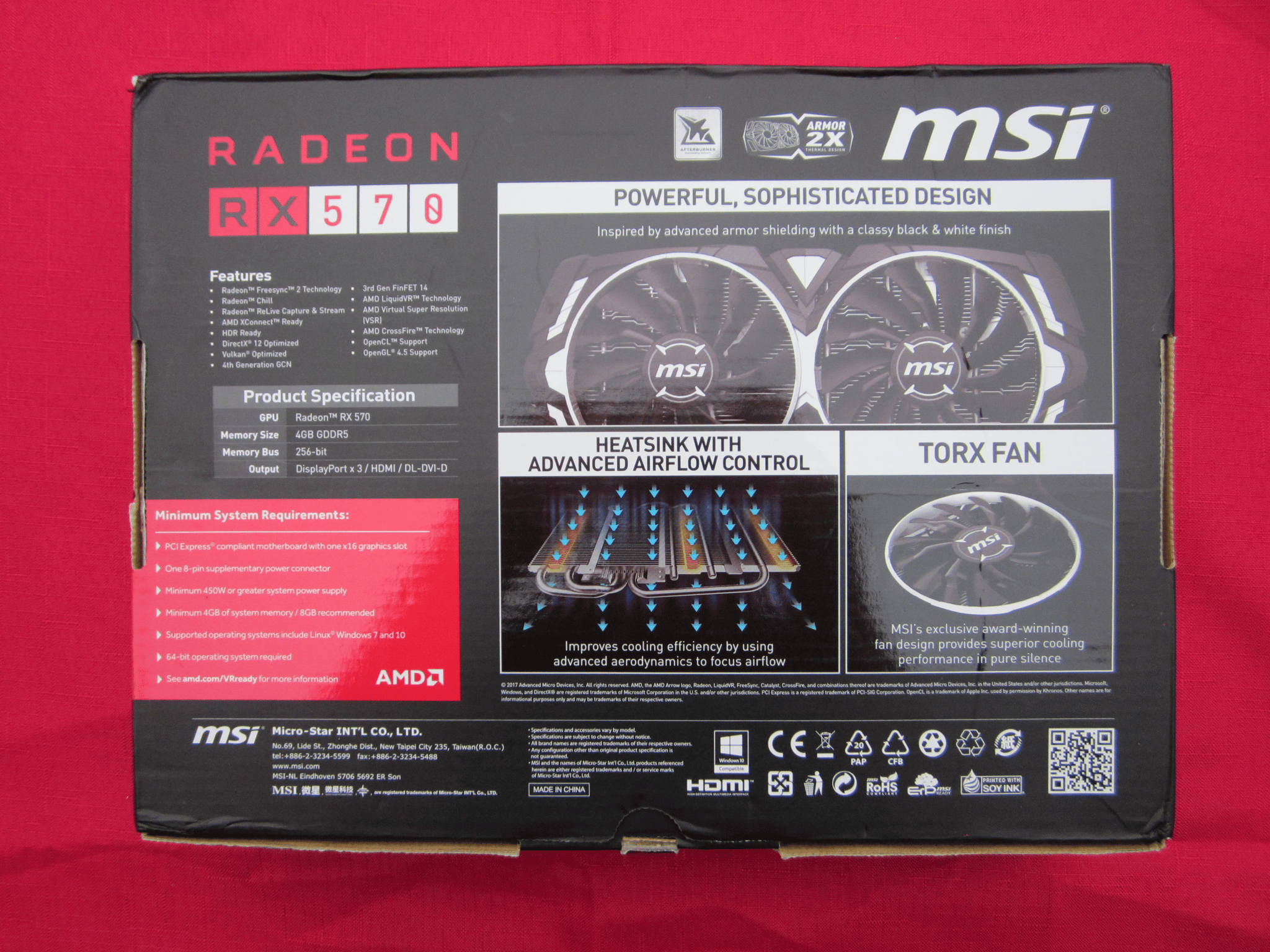 NEW MSI Armor RX 570 4 Gb Video Card