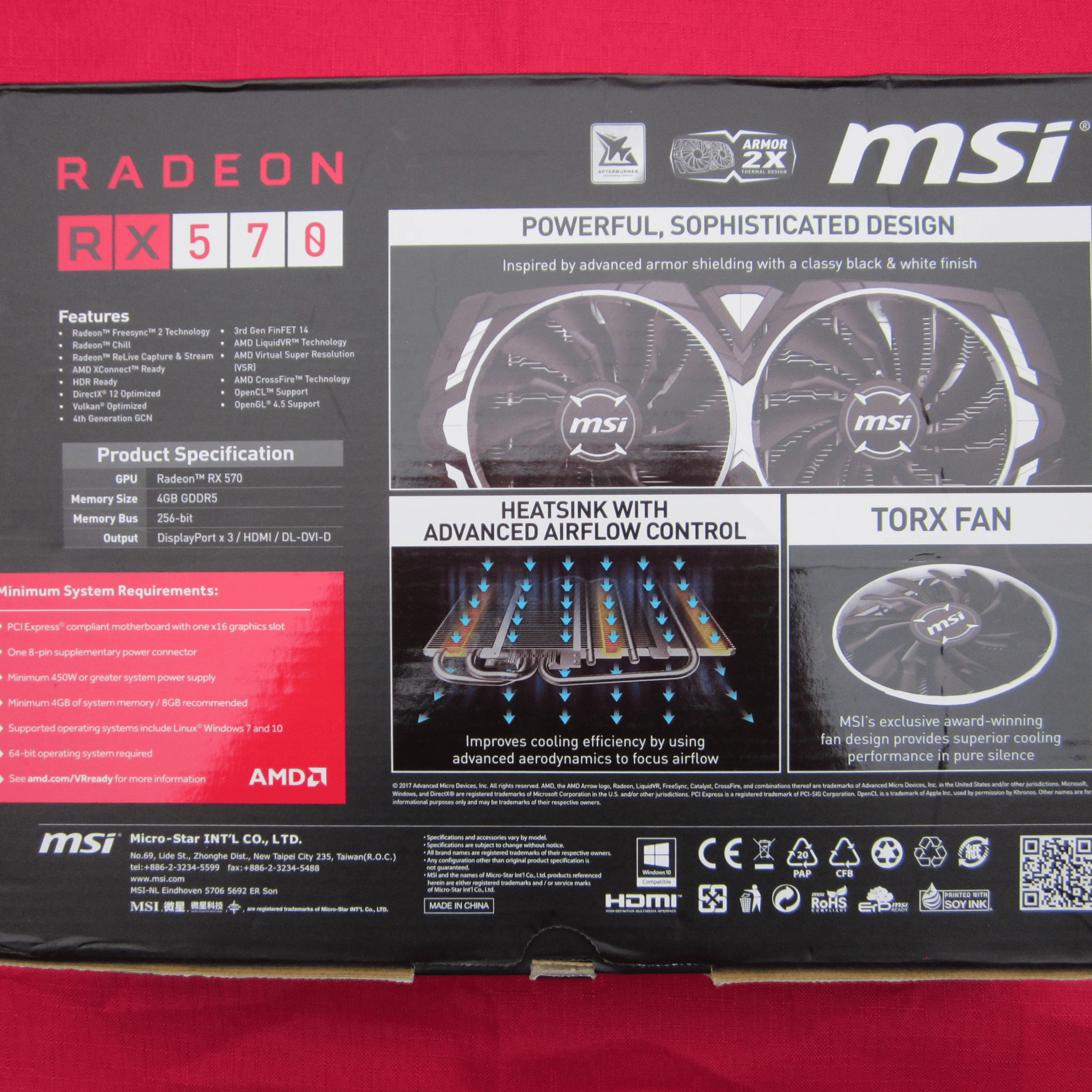 NEW MSI Armor RX 570 4 Gb Video Card