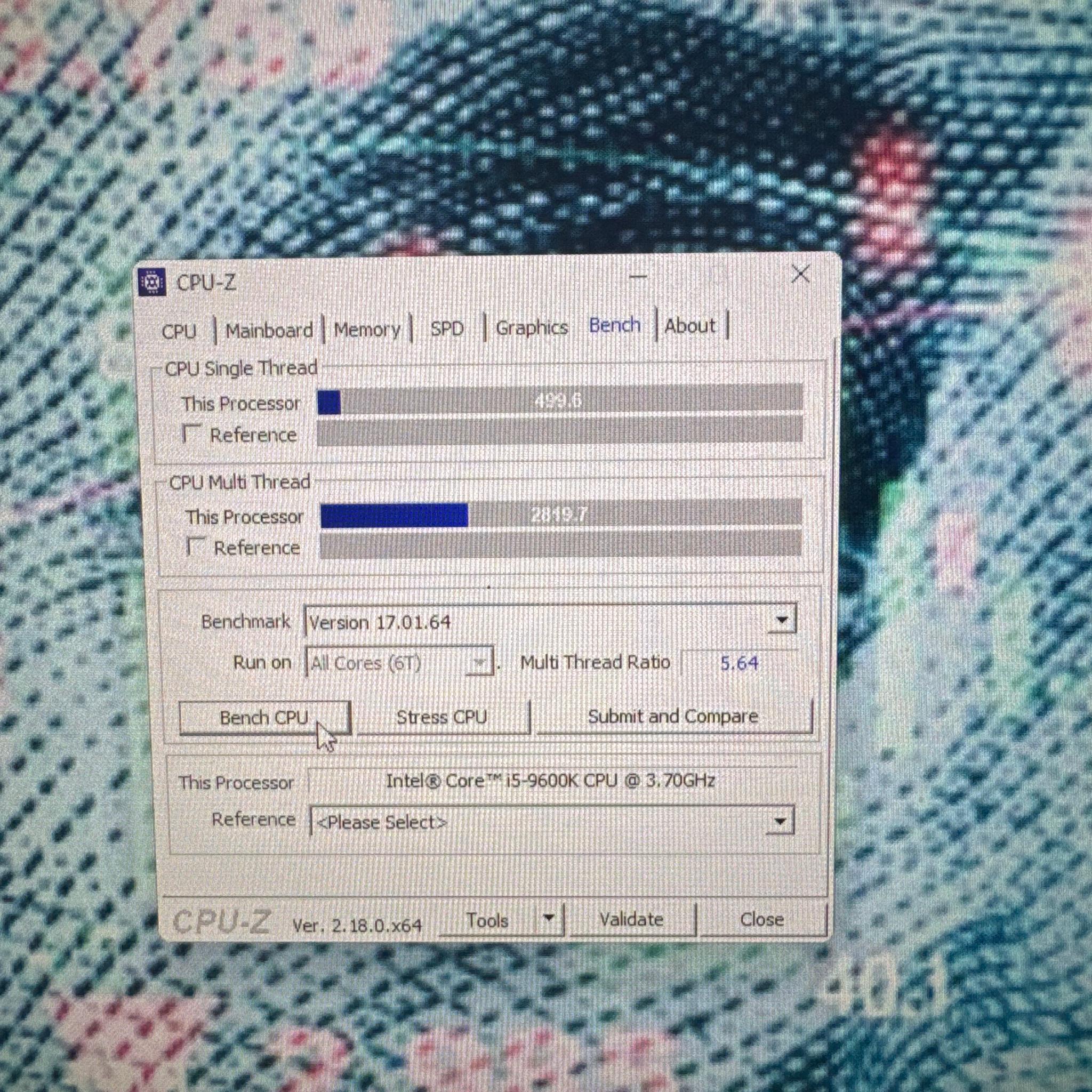 Intel i5 9600k + H370-I Asus rog strix + notua cooler
